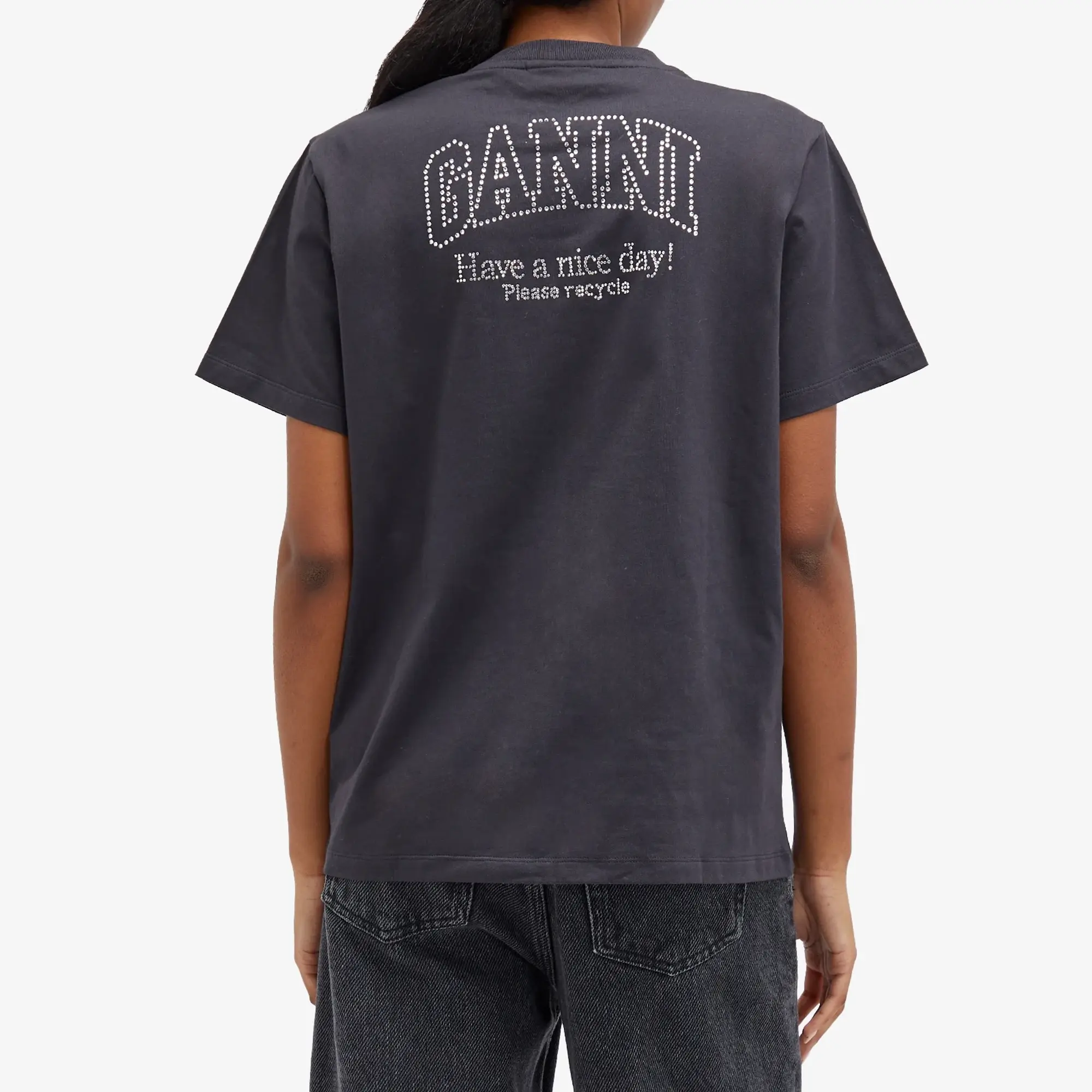 GANNI Women's Relaxed T-Shirt Phantom