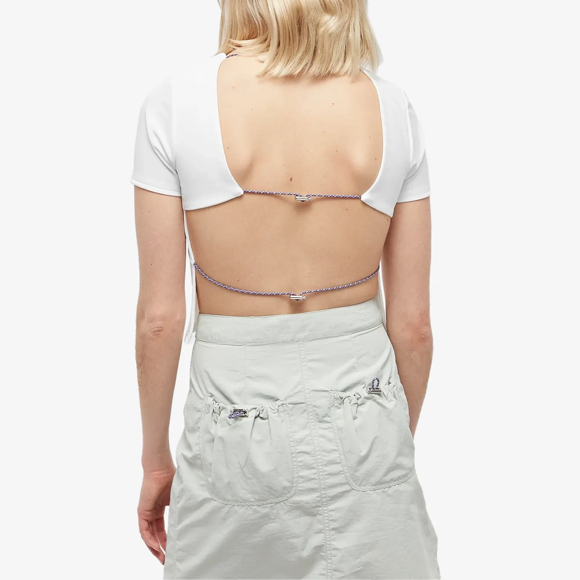 Peachy Den Women's Mimi Short Sleeve Top White