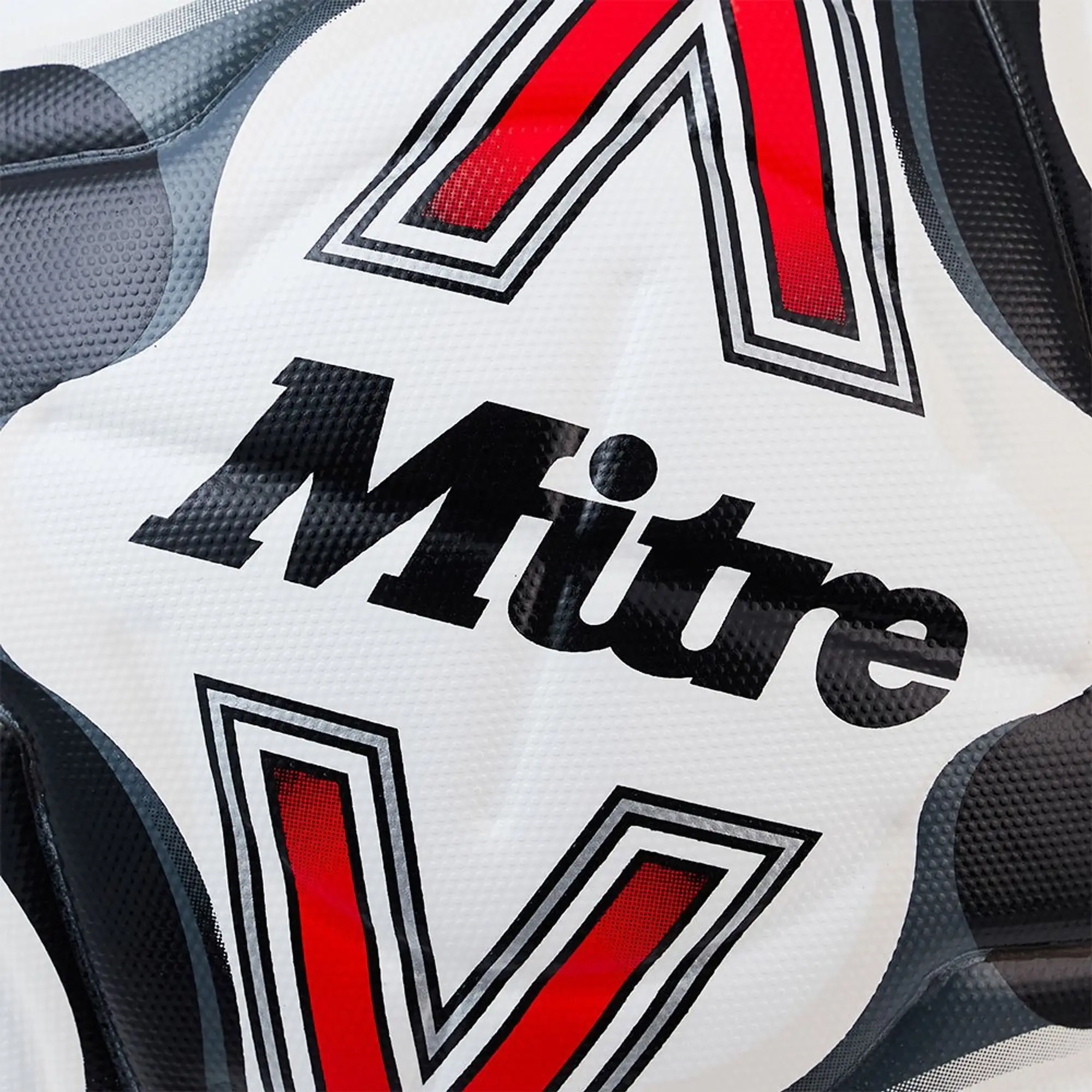 Mitre Delta Evo Football - WHITE/BLACK/BIB RED