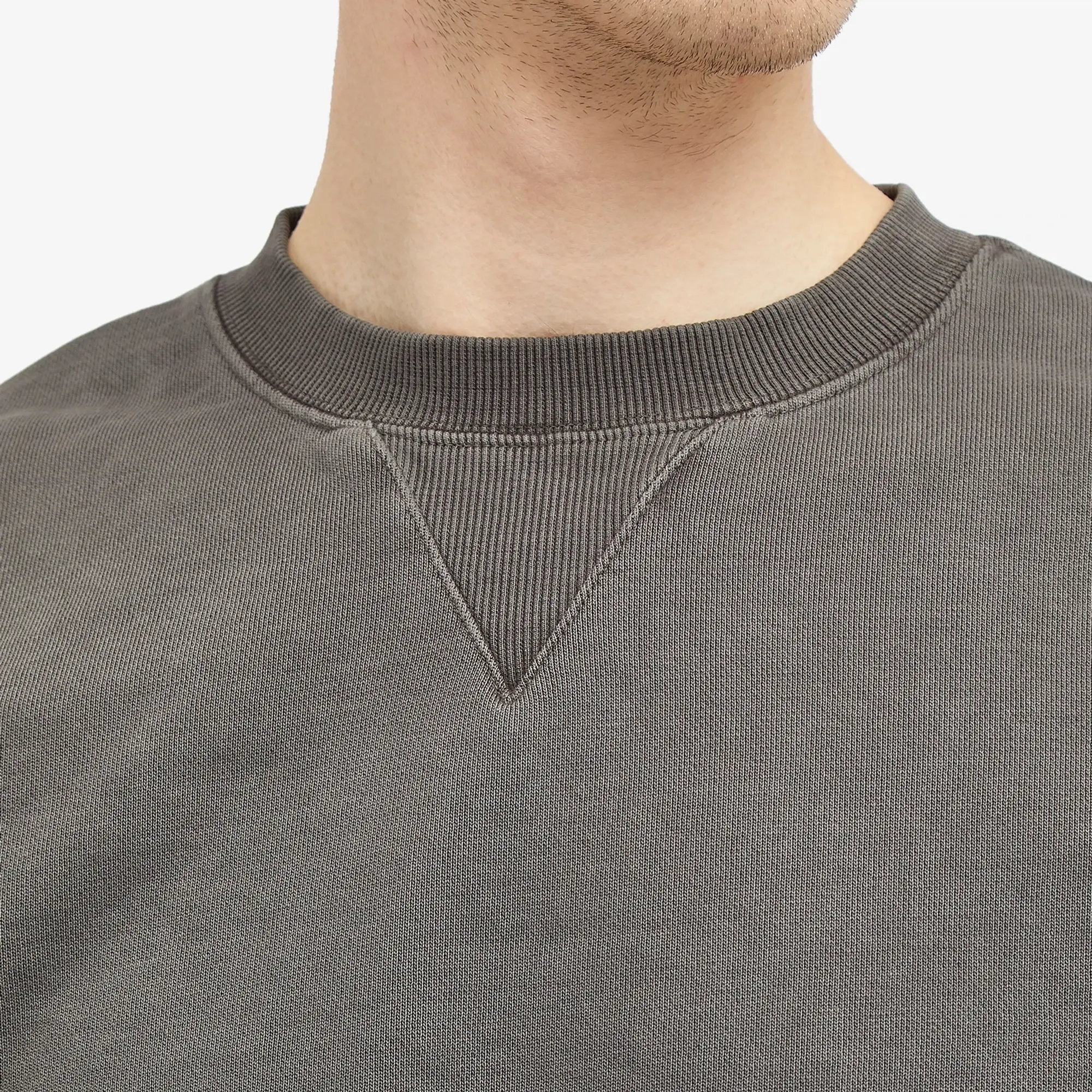 Uniform Bridge Men's Pigment Dyed Sweatshirt Pigment Charcoal