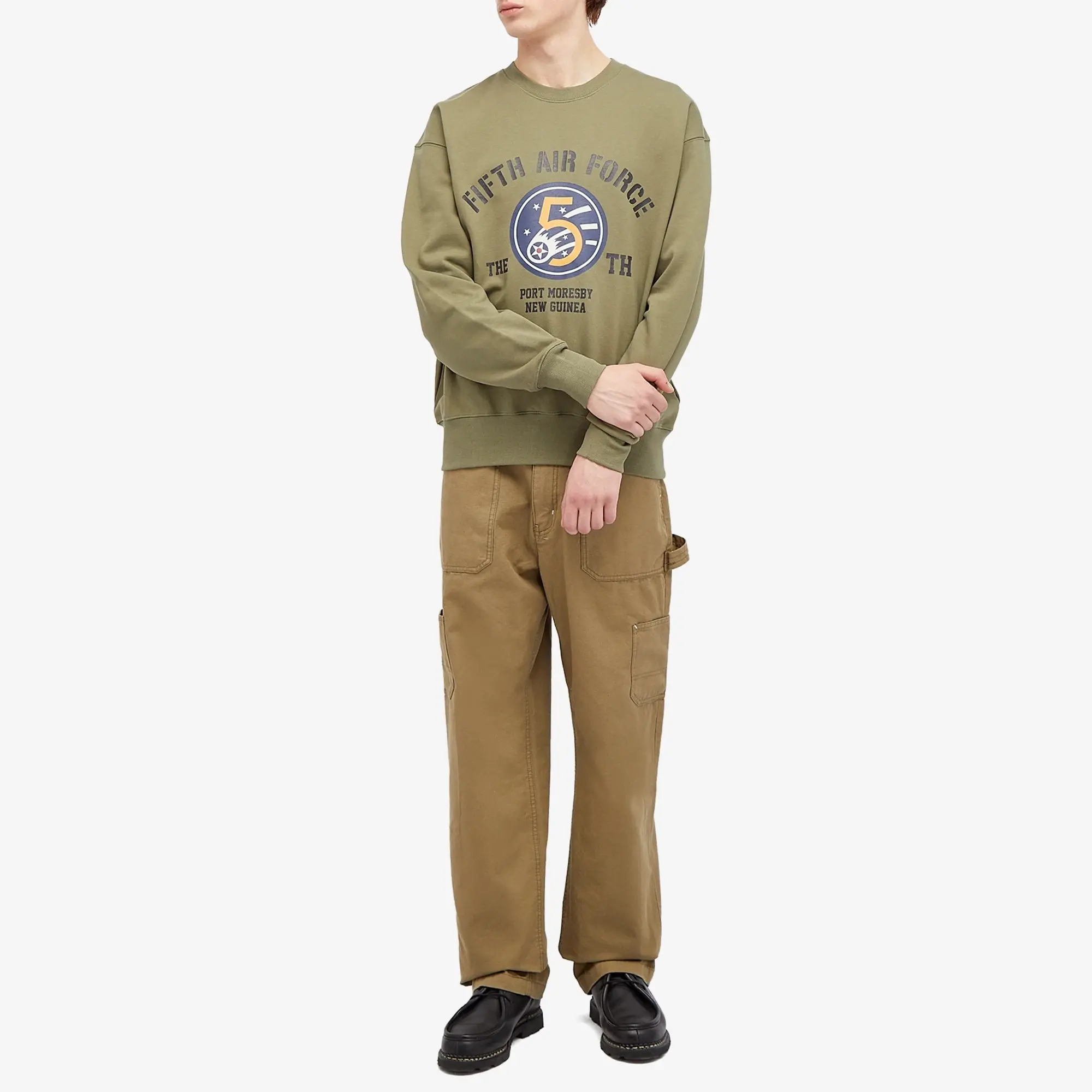 Uniform Bridge Men's 5th Air Force Sweatshirt Olive