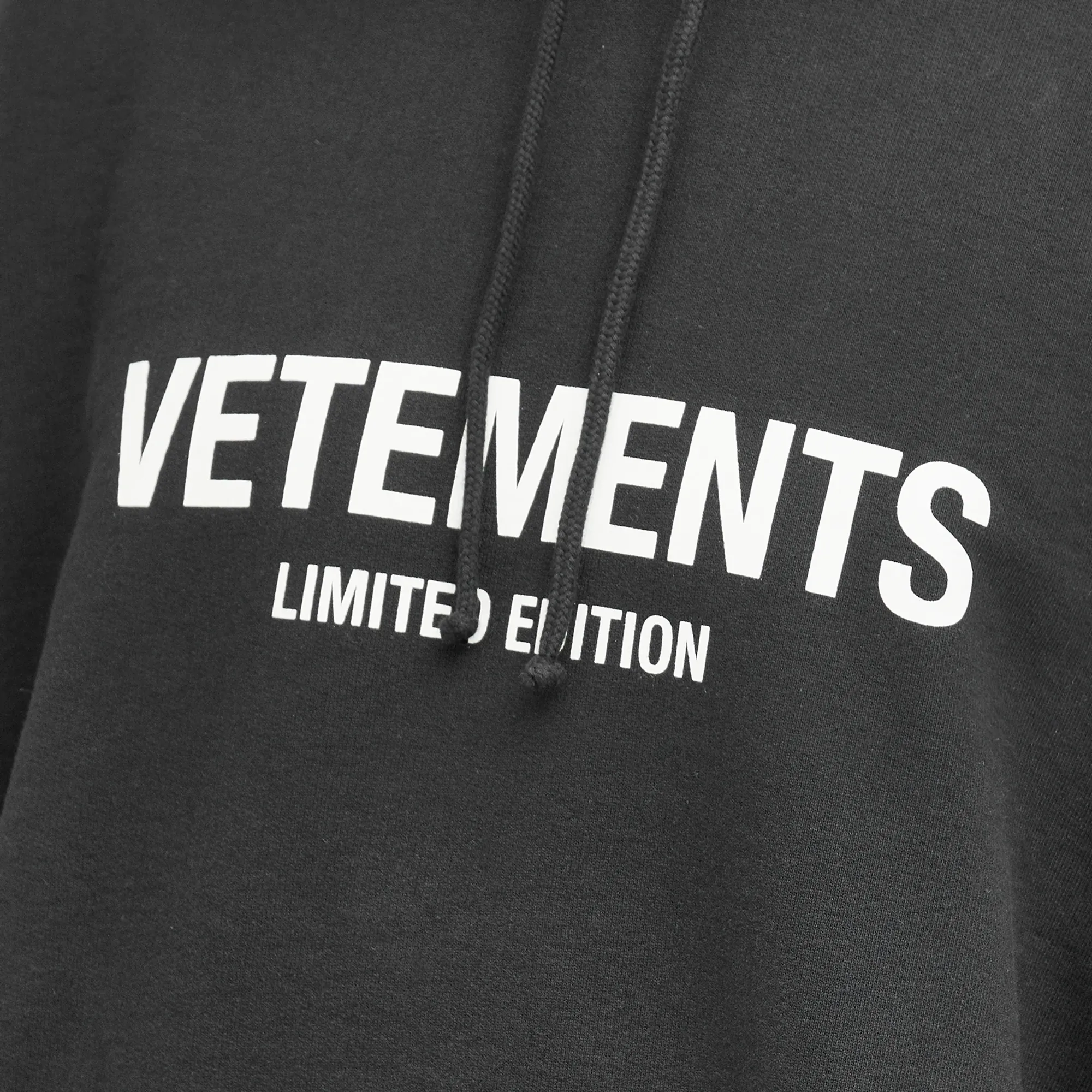 Vetements Men's Limited Edition Logo Hoodie Black/White