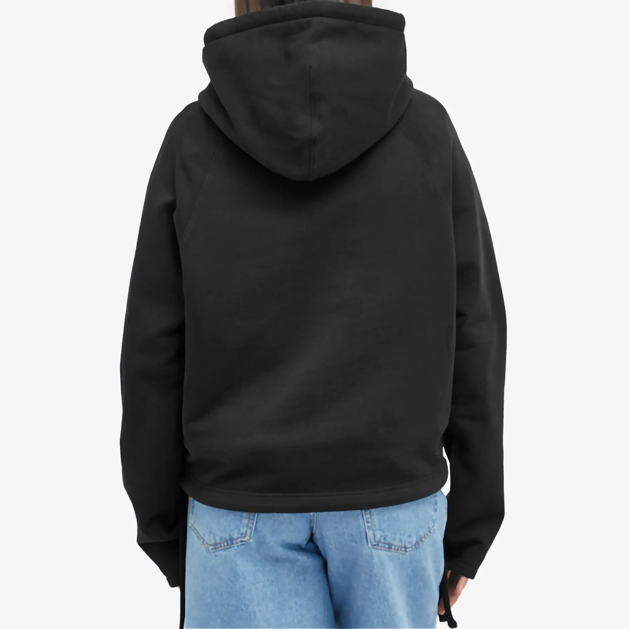 AMI Paris Women's Tonal ADC Cropped Hoodie Black