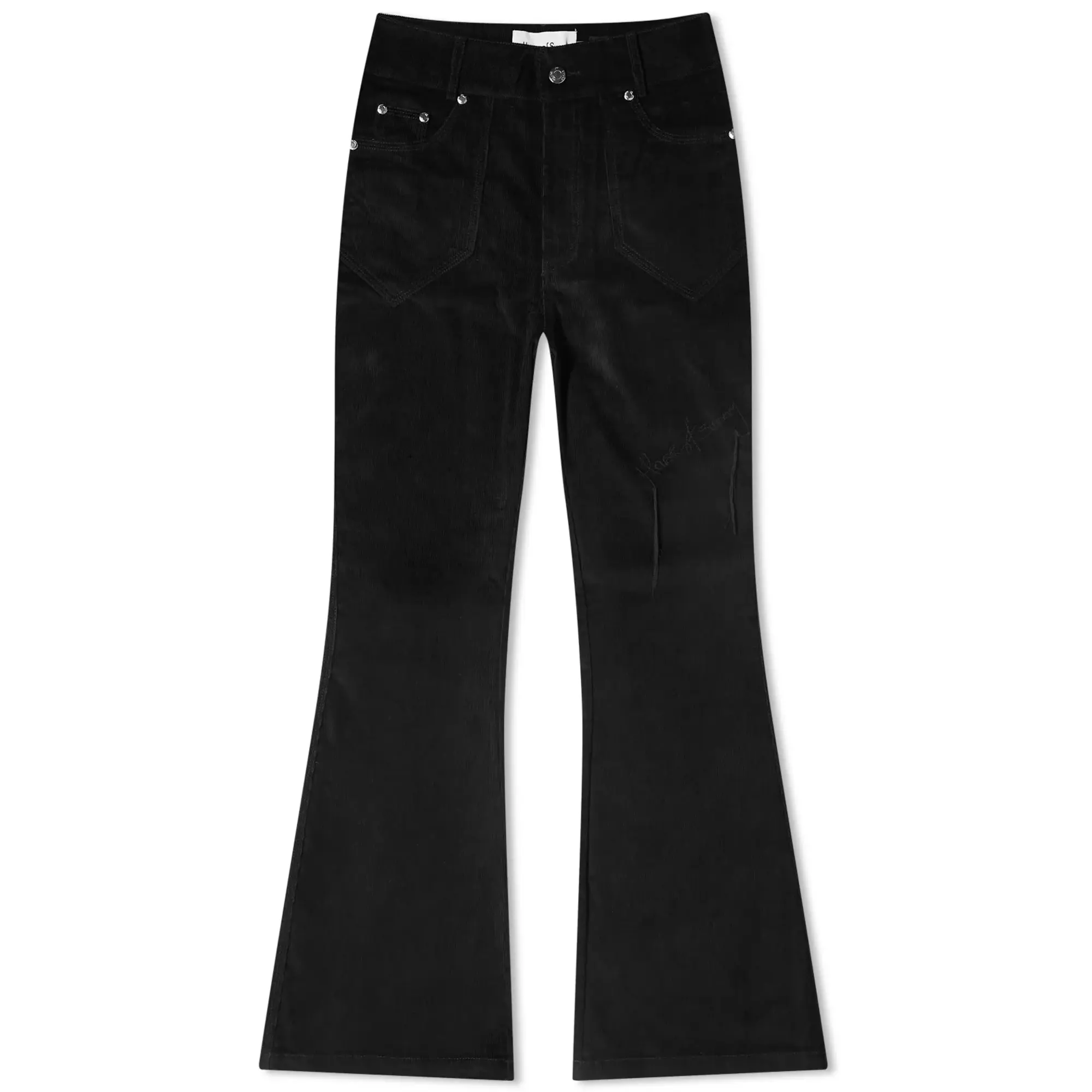 House Of Sunny Women's 04 Cord Kick Flare Pants Noir