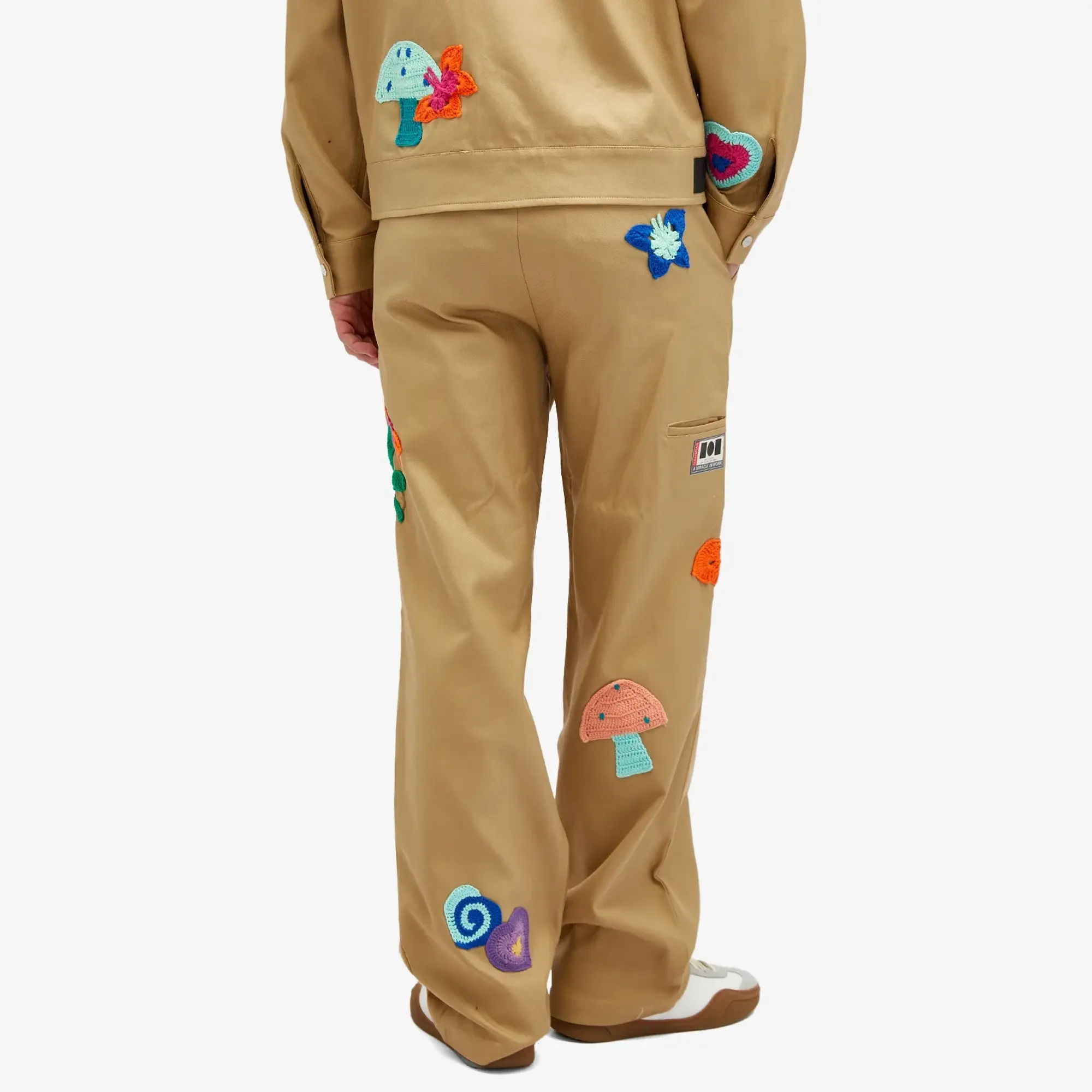 Nahmias Men's Patchwork Worker Pants Sand