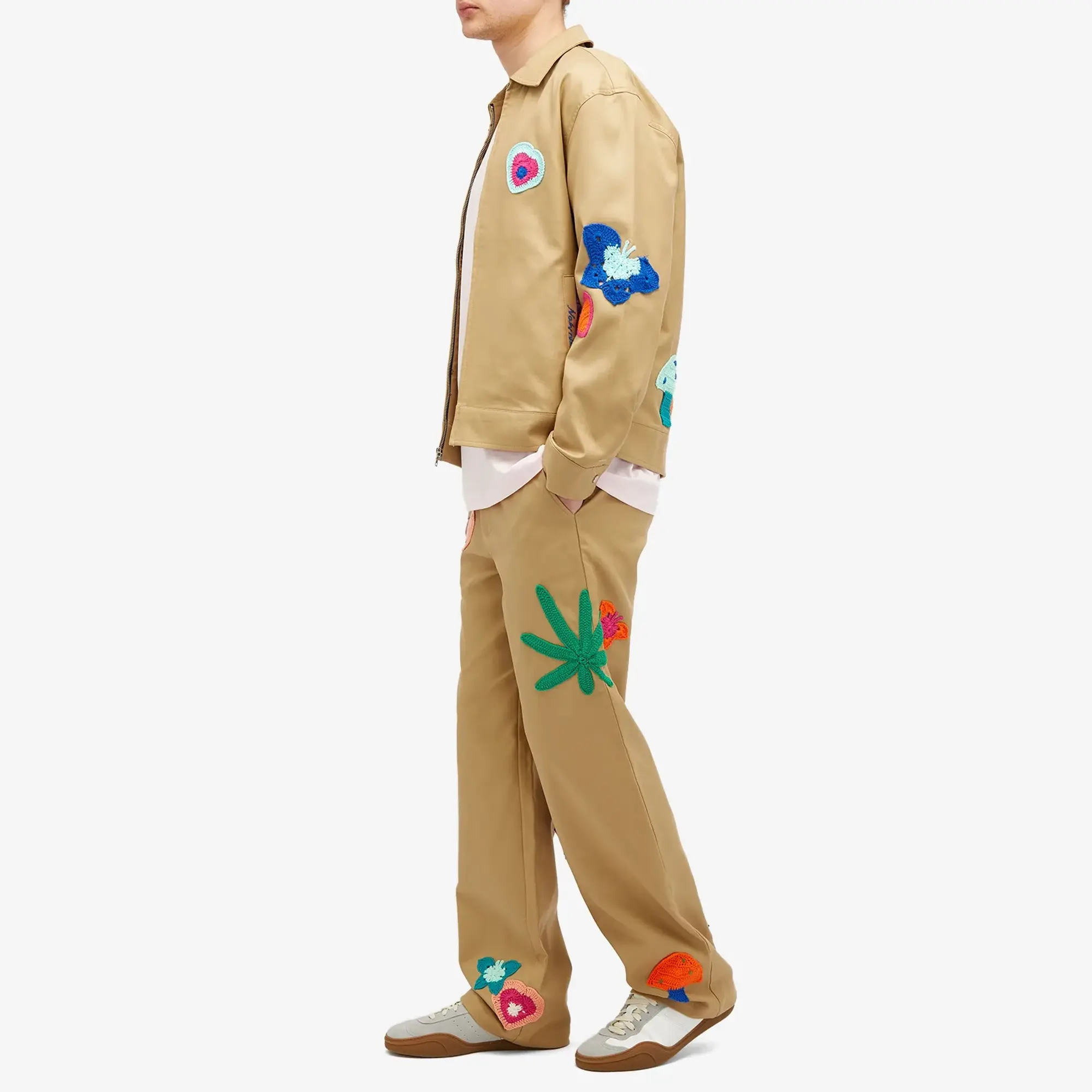 Nahmias Men's Patchwork Worker Pants Sand