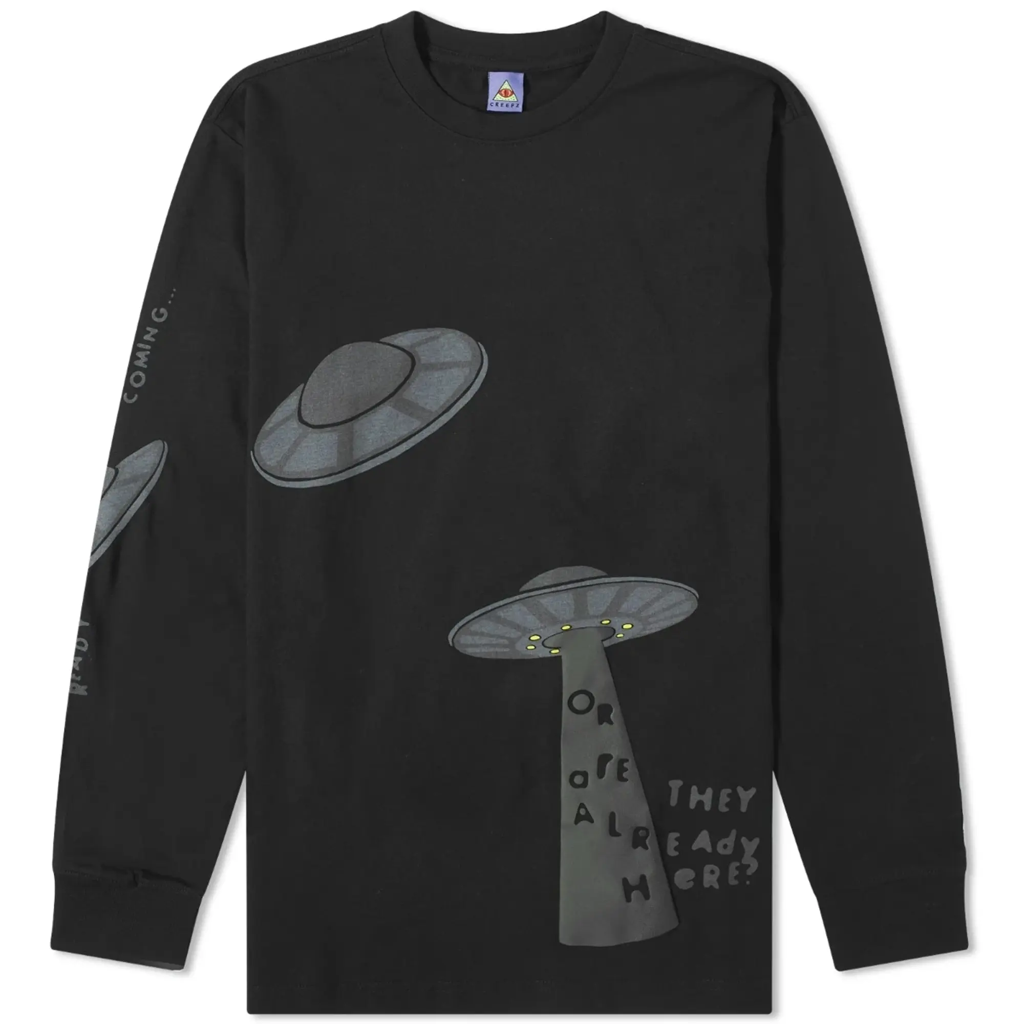 Creepz Men's Invasion Long Sleeve T-Shirt - END. Exclusive Black Out