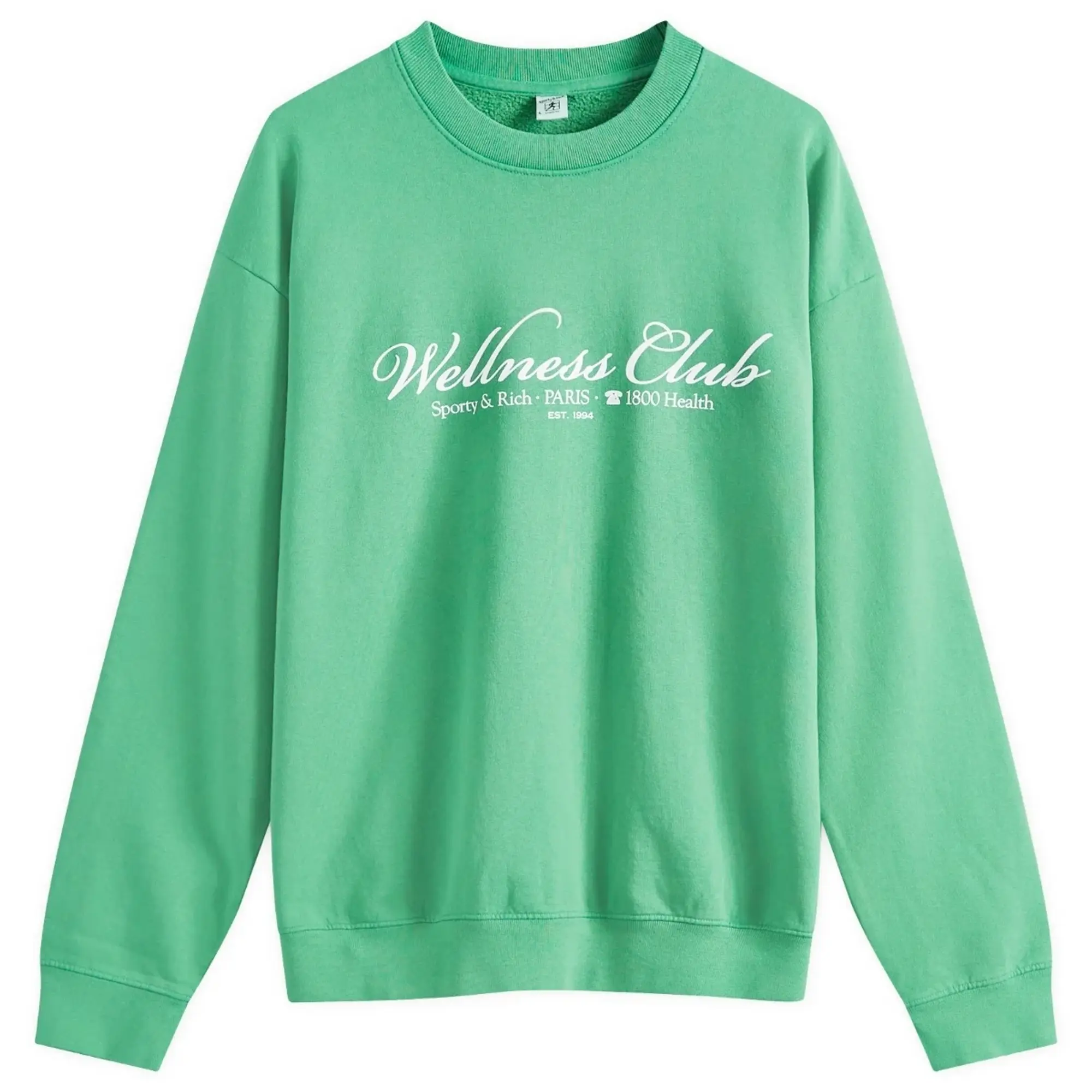 Sporty & Rich 1800 Health Sweatshirt Verde/White
