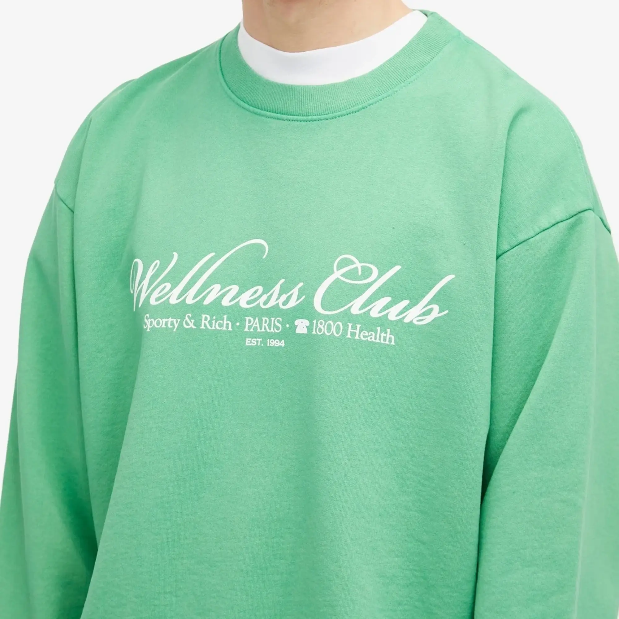 Sporty & Rich 1800 Health Sweatshirt Verde/White