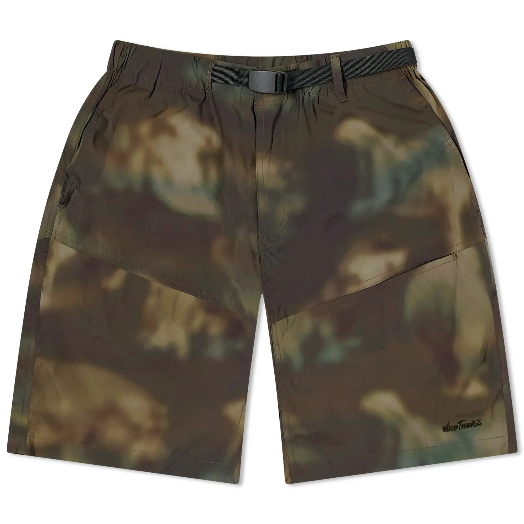 Wild Things Men's Camp Shorts Olive Nature Mosaic