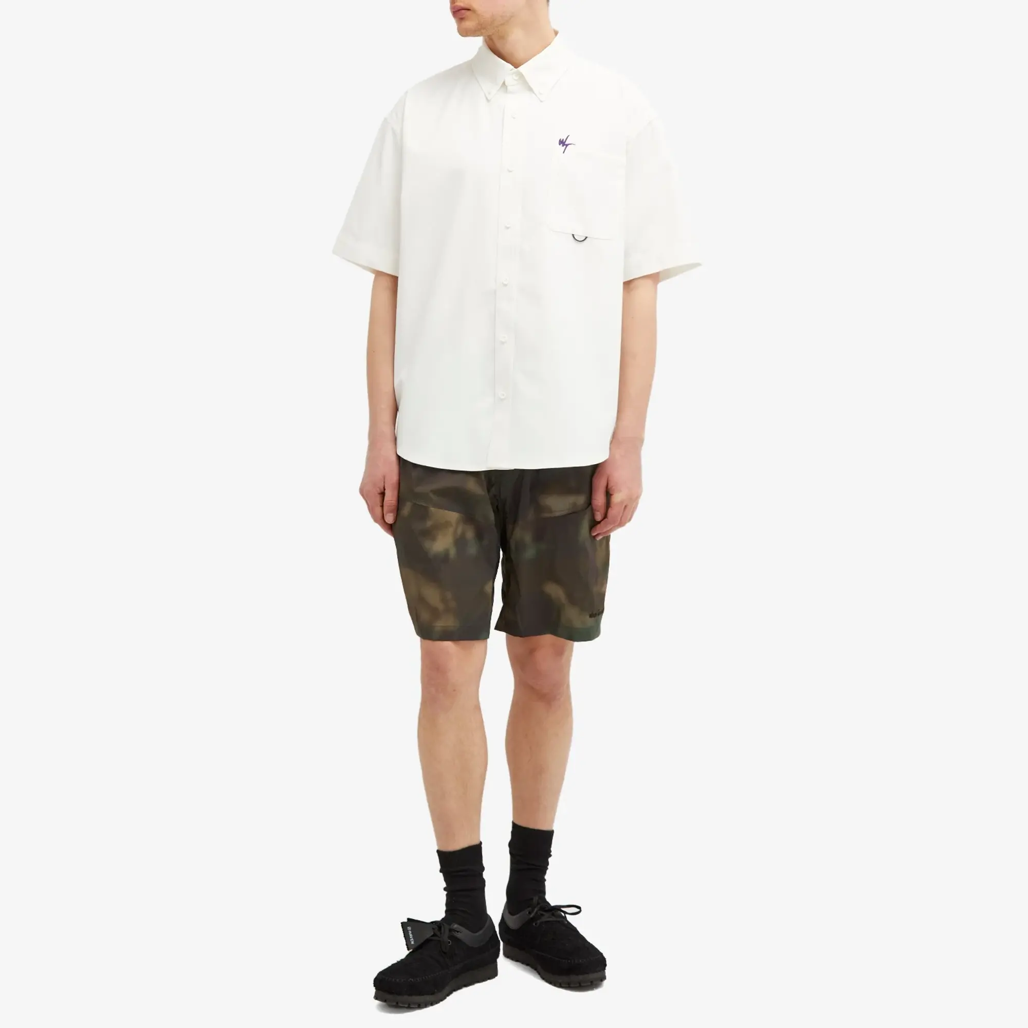 Wild Things Men's Camp Shorts Olive Nature Mosaic