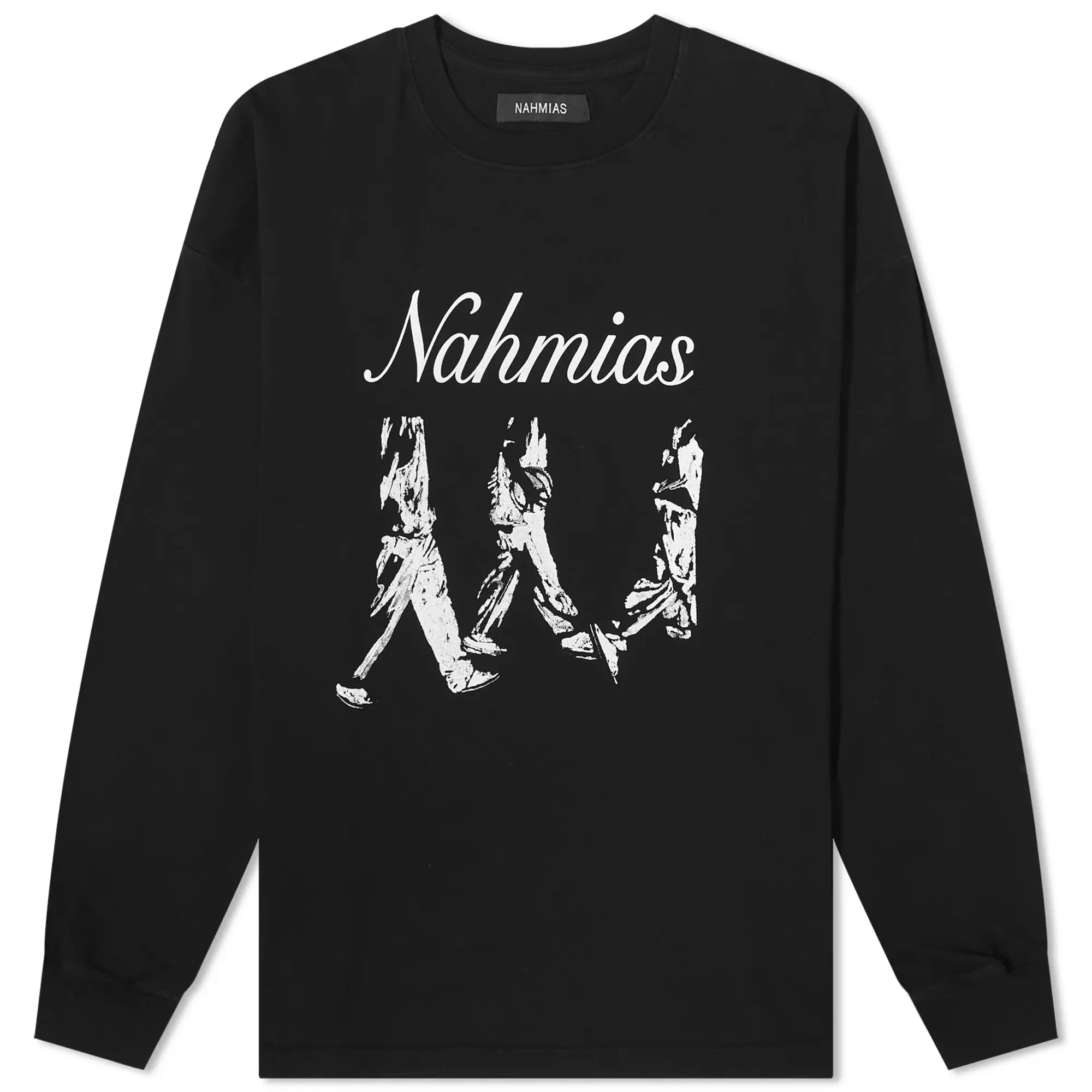 Nahmias Men's Inmate Long Sleeve T-Shirt Vintage Black