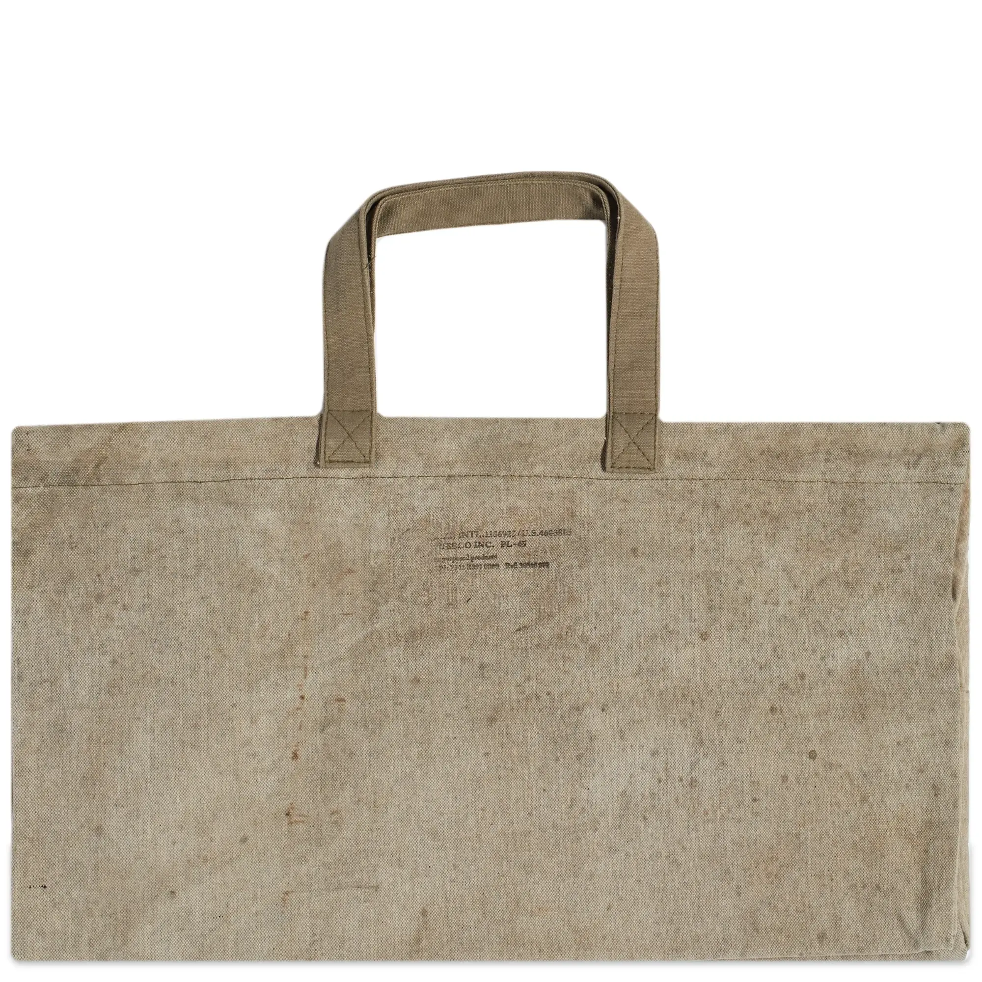 Puebco Vintage Tent Fabric Bag - Large Olive