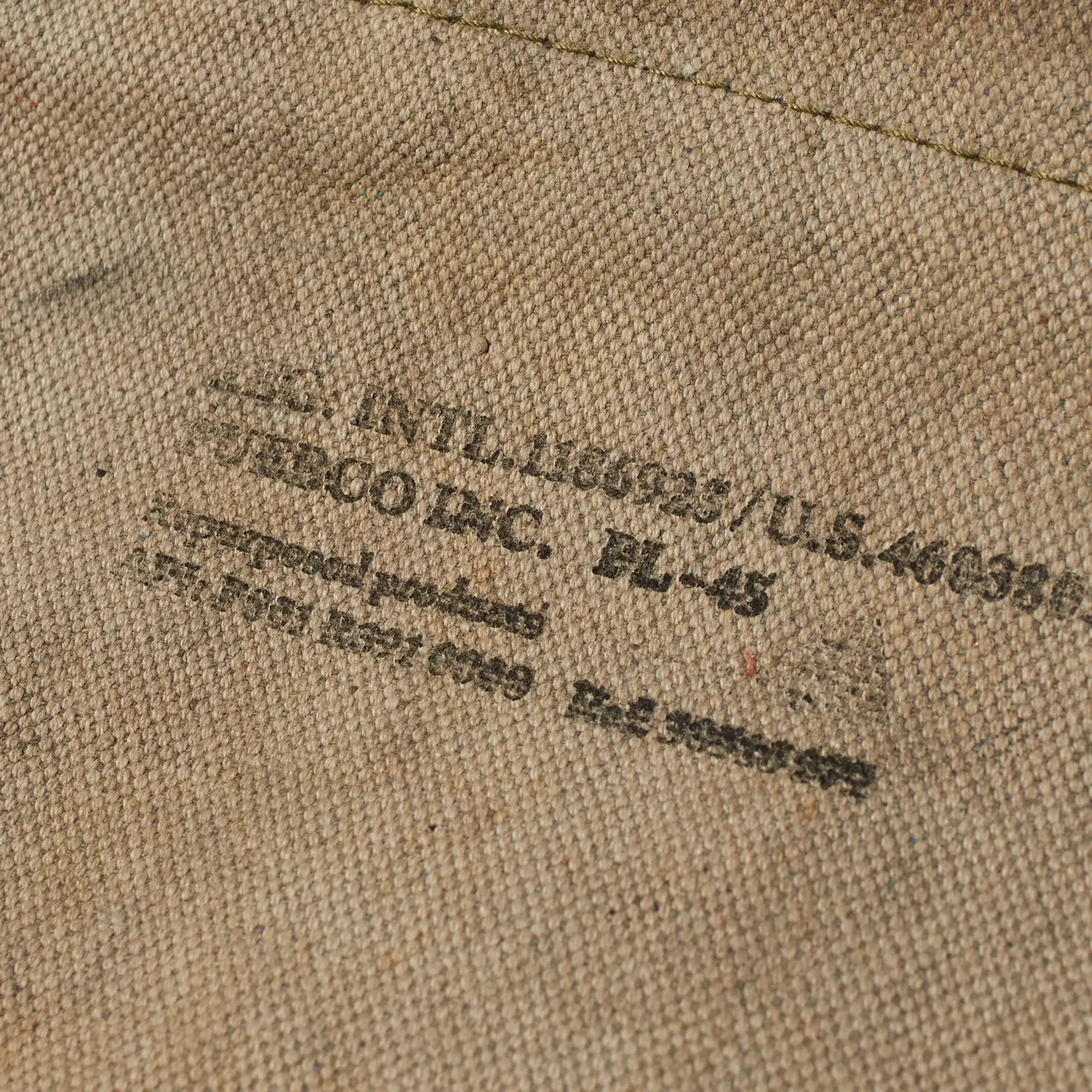 Puebco Vintage Tent Fabric Bag - Large Olive