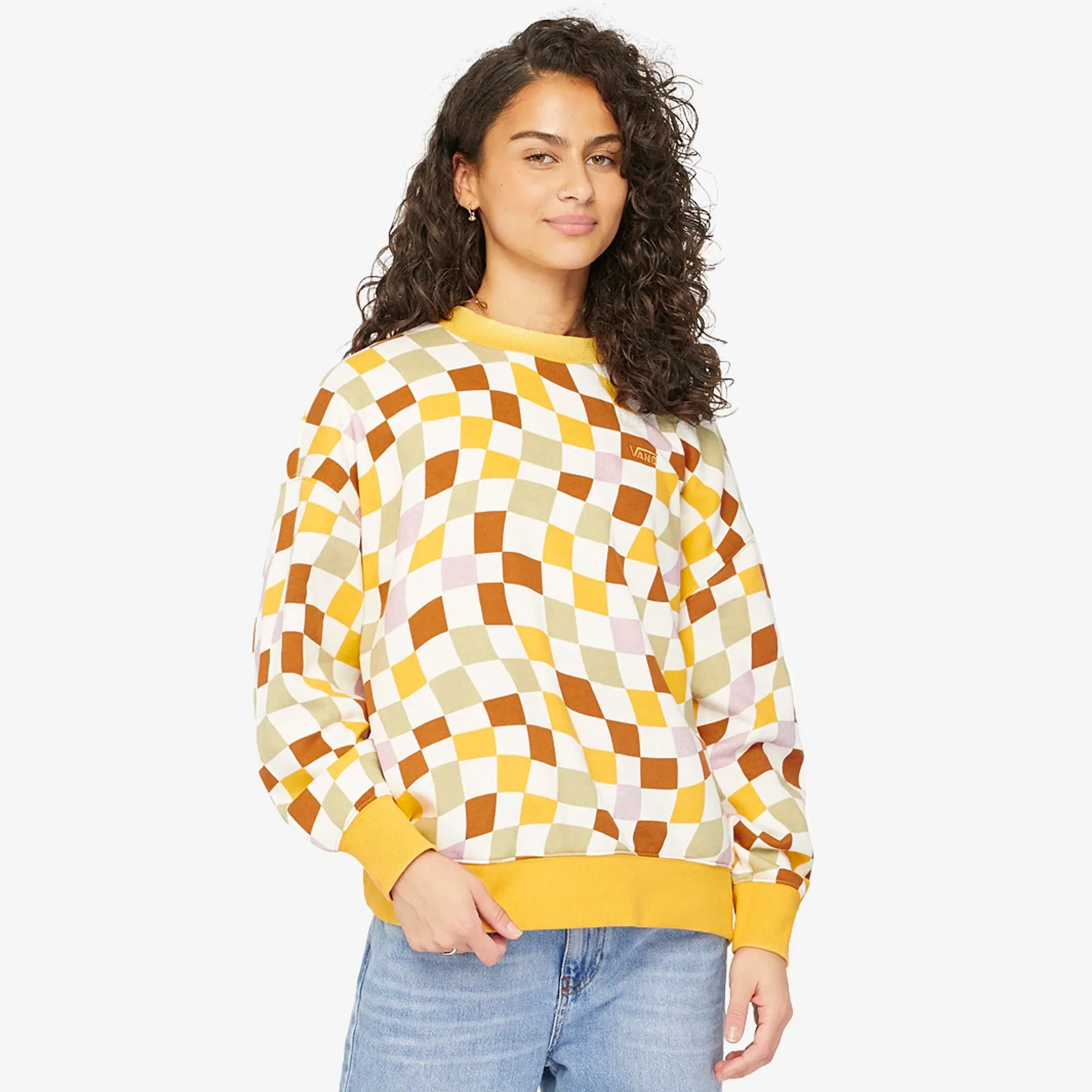 Vans Womens Club Slouchy Amusement 66 Crew Sweatshirt