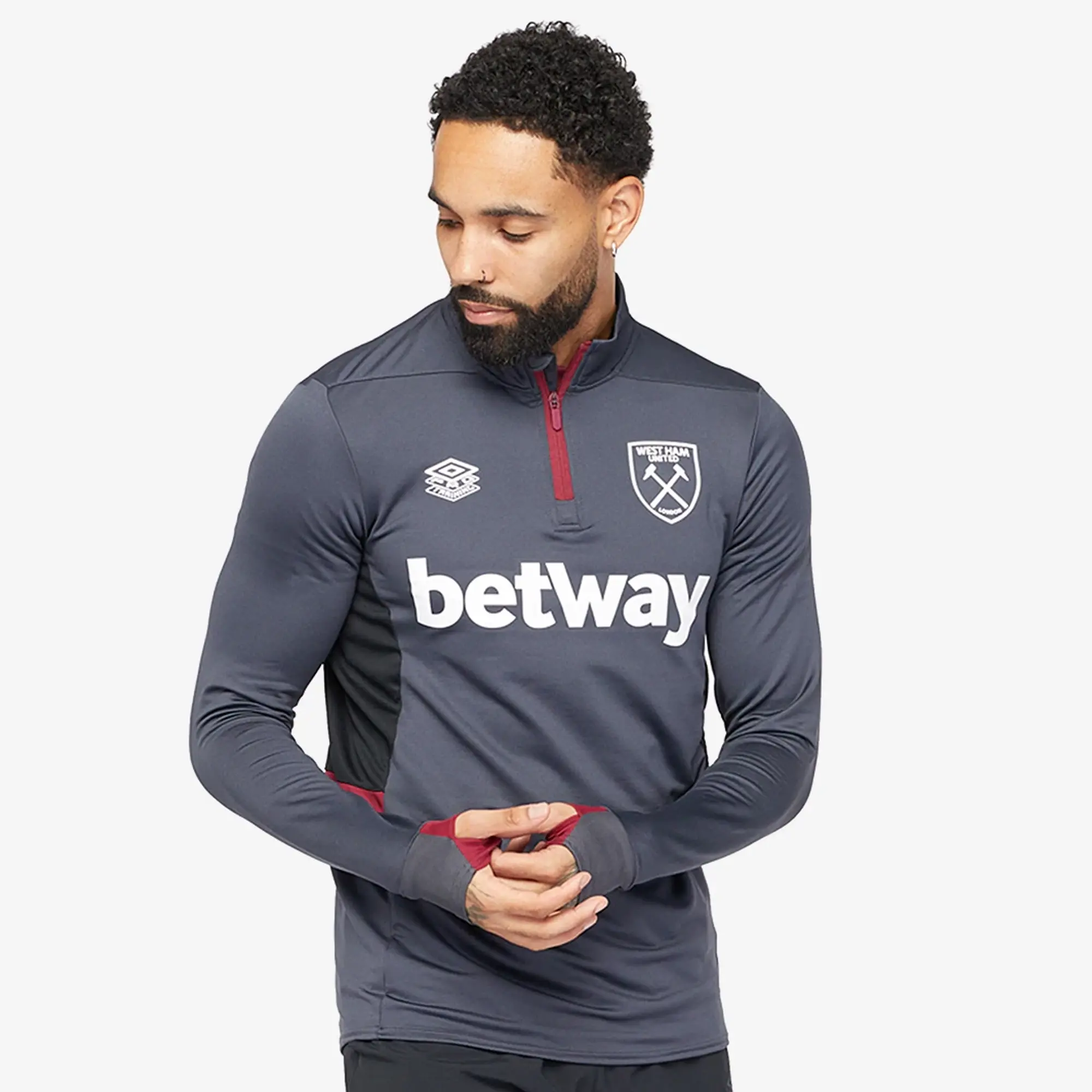 Umbro West Ham Midlayer Top - Black