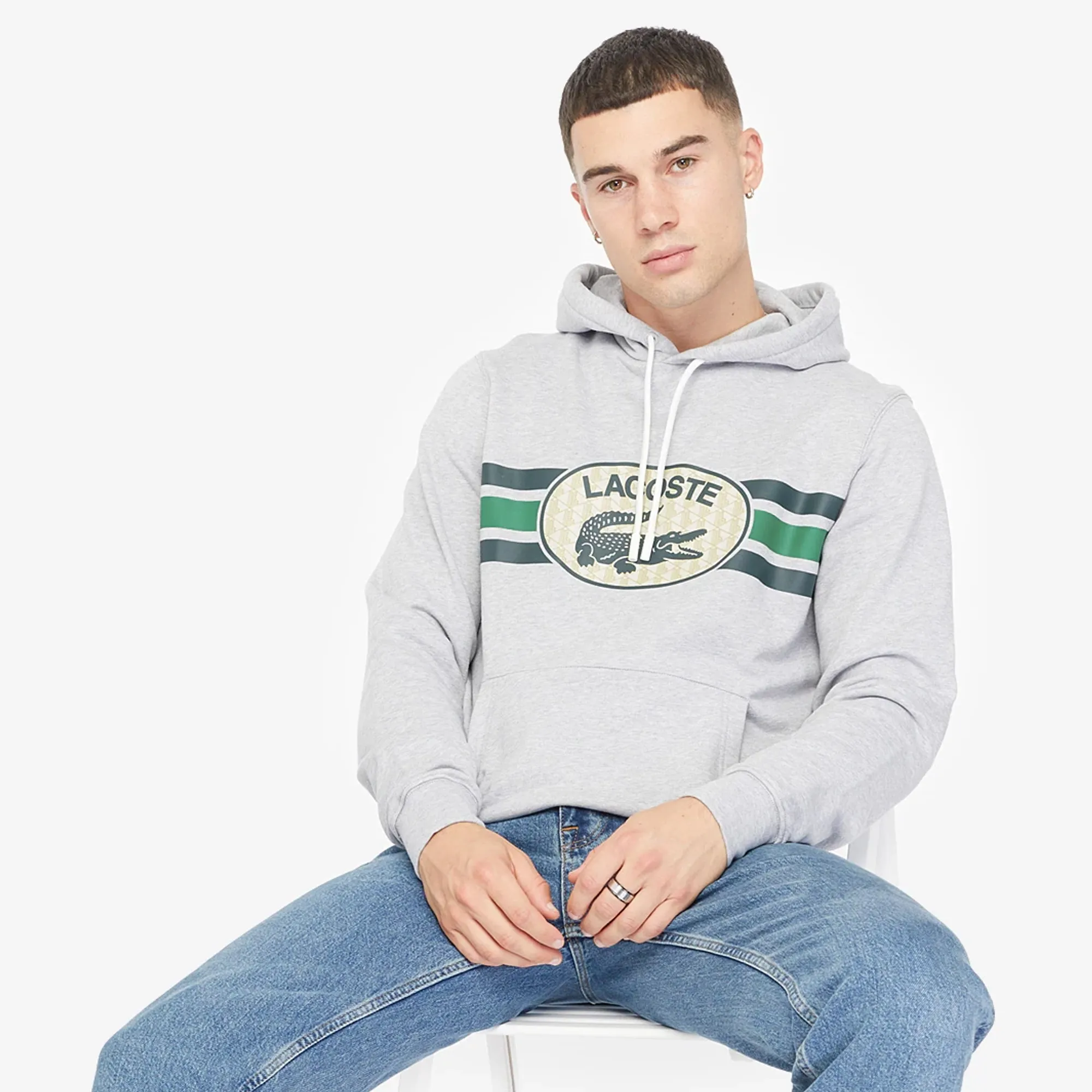 Lacoste Loose Fit Maxi Print Hoodie