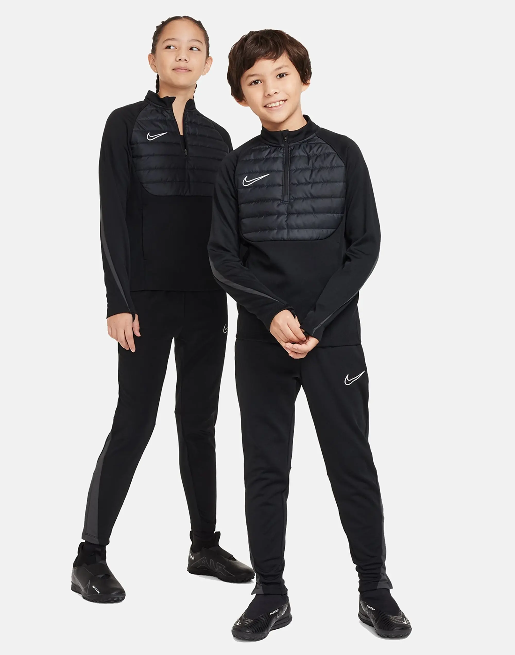 Nike Older Kids Academy Half Zip Top in Black/Silver