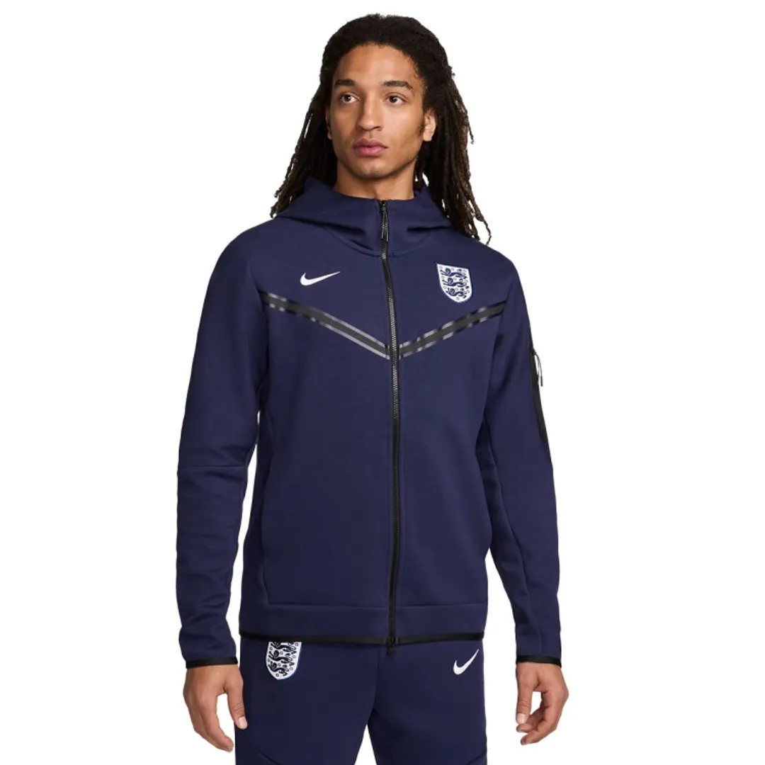 Nike England ジャージ ネイビー/ブルー Nike England 2024 NSW Tech Fleece FZ Hoodie | FZ5828-555 | FOOTY.COM