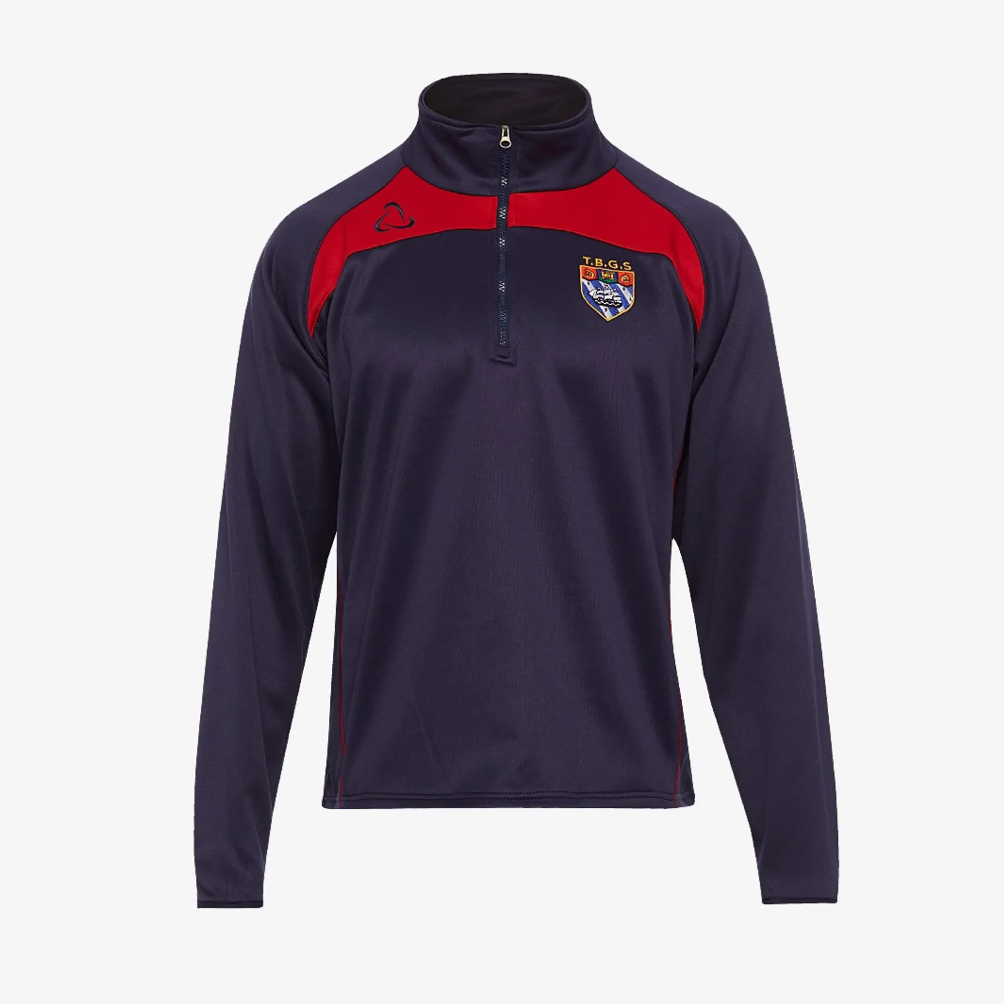 Pro-Direct TBGS Senior Boys Half Zip Fleece Navy Red