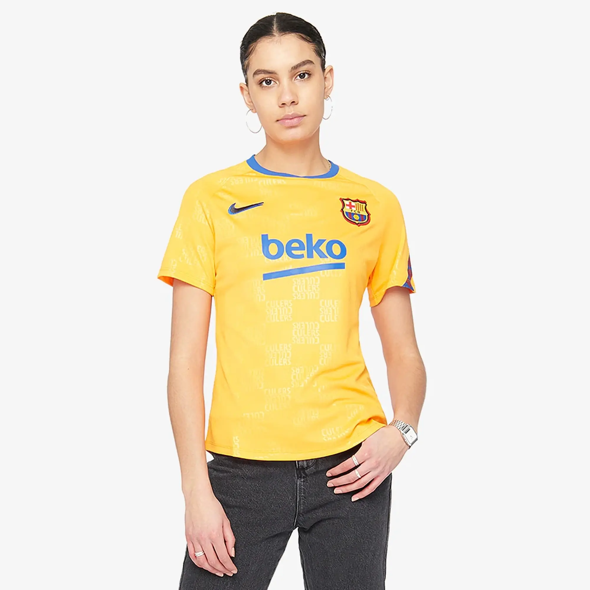 Nike Barcelona Womens SS Pre-Match Away Shirt 2021/22