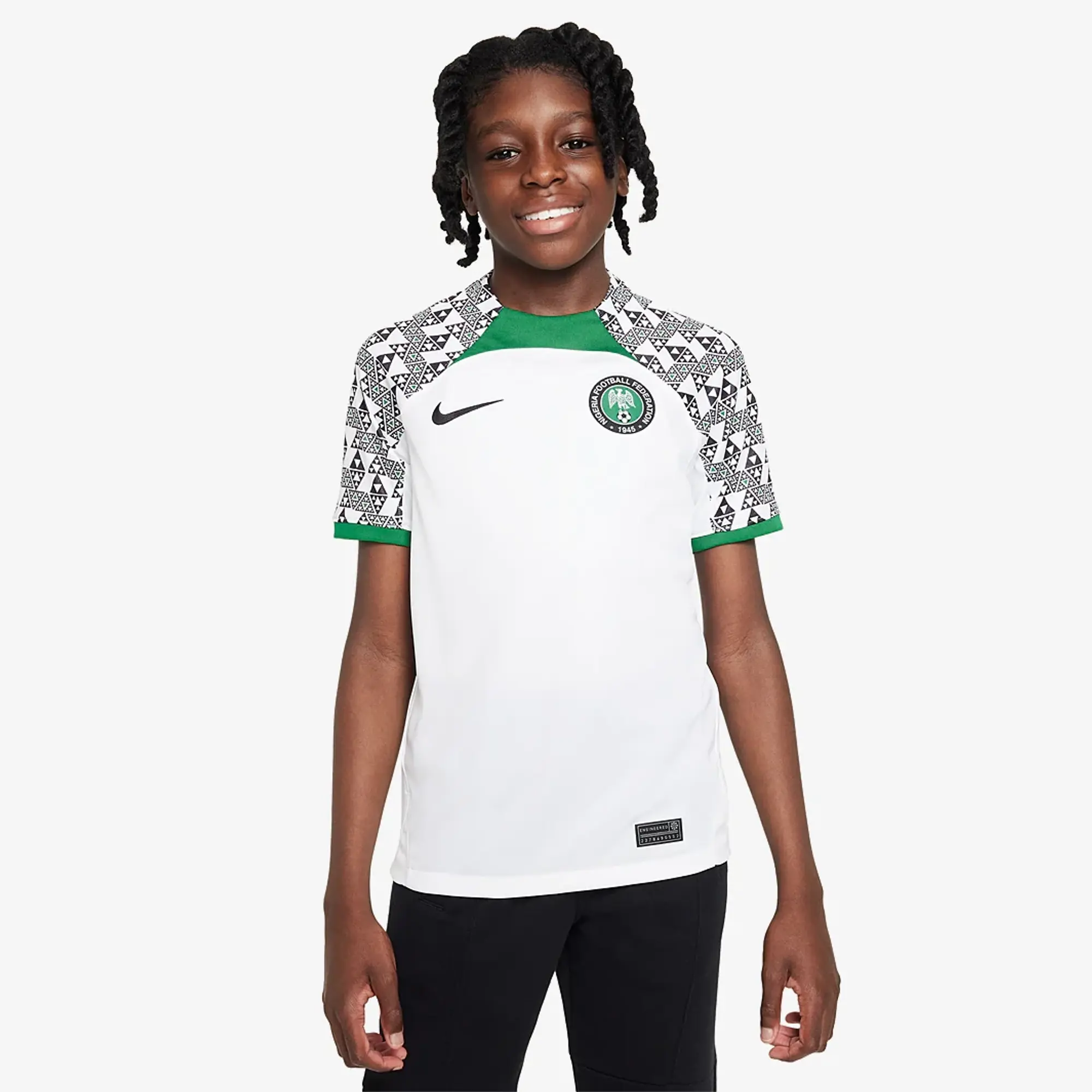 Nike Nigeria Kids SS Away Shirt 2023 DN0838 100 FOOTY.COM