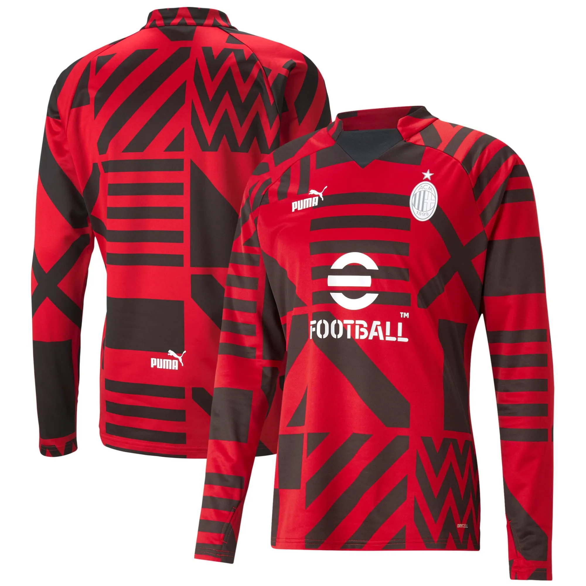 Puma AC Milan Mens SS Pre-Match Home Shirt 2022/23