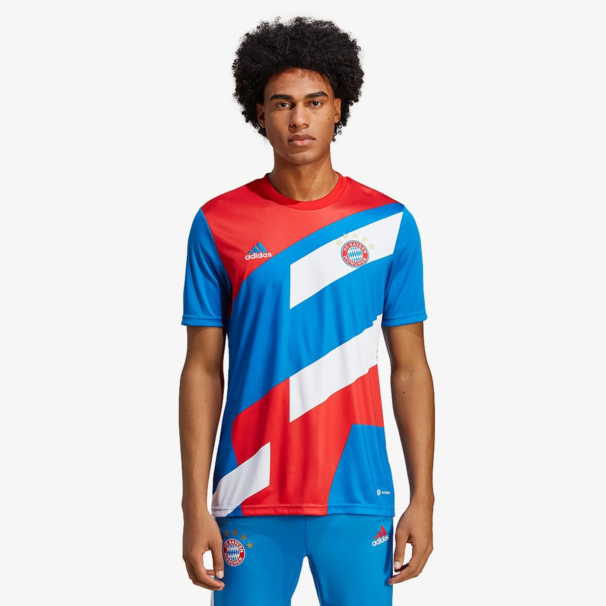 adidas Bayern Munich Mens SS Pre-Match Home Shirt 2022/23