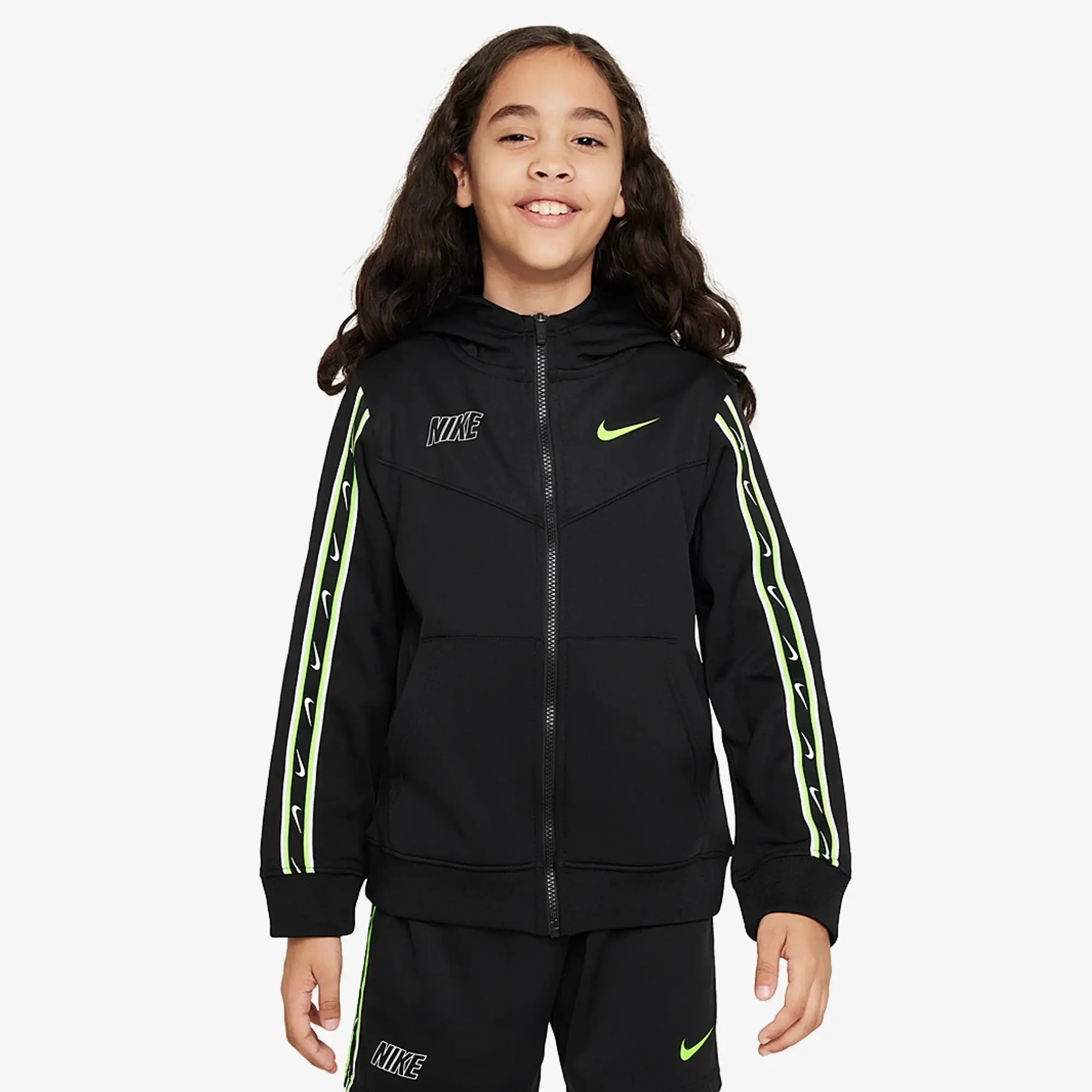 Nike Sportswear Older Kids Repeat Full Zip Hoodie 8 15Y