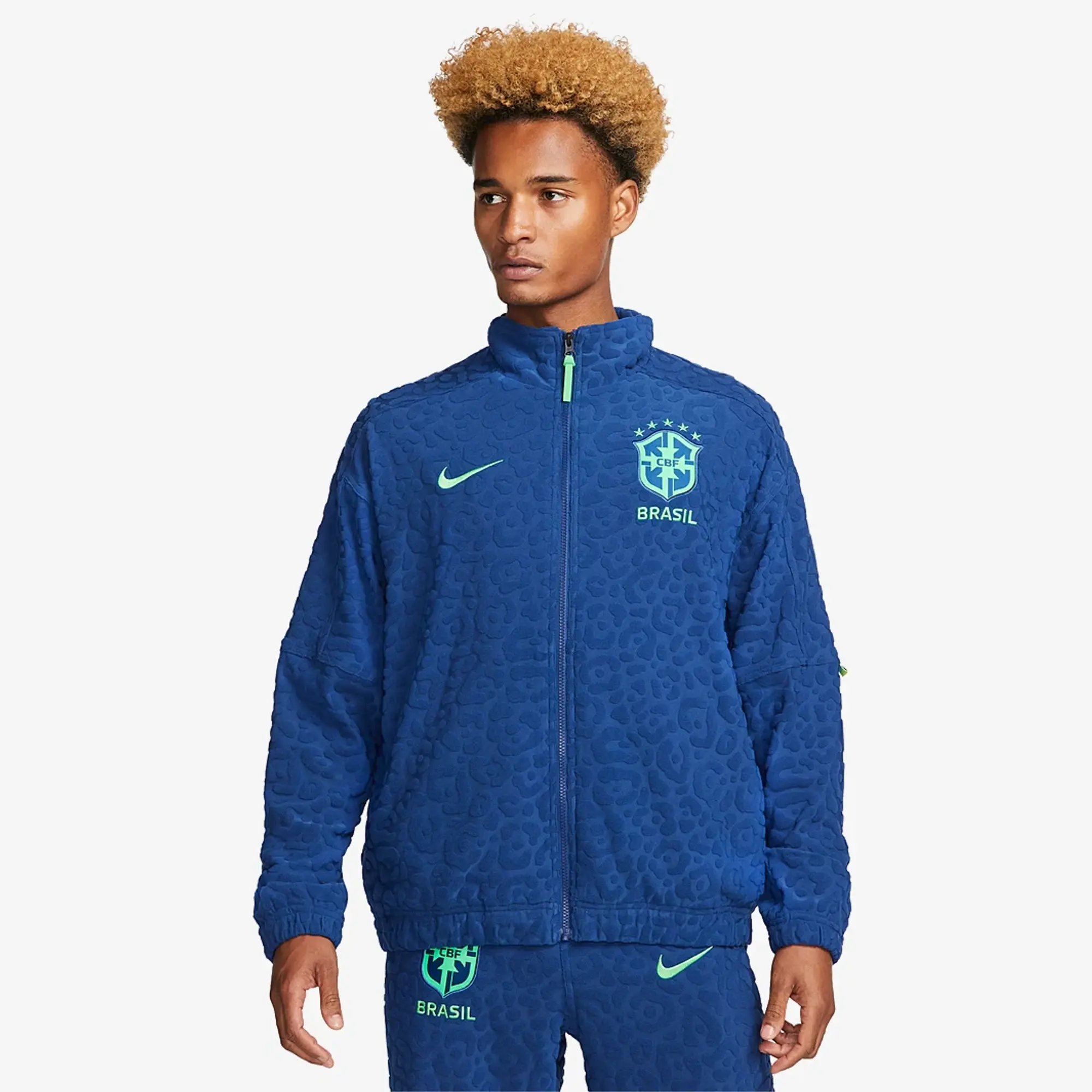 Brazil French Terry Track Jacket 2022-2023 Men's Navy Made By: Nike