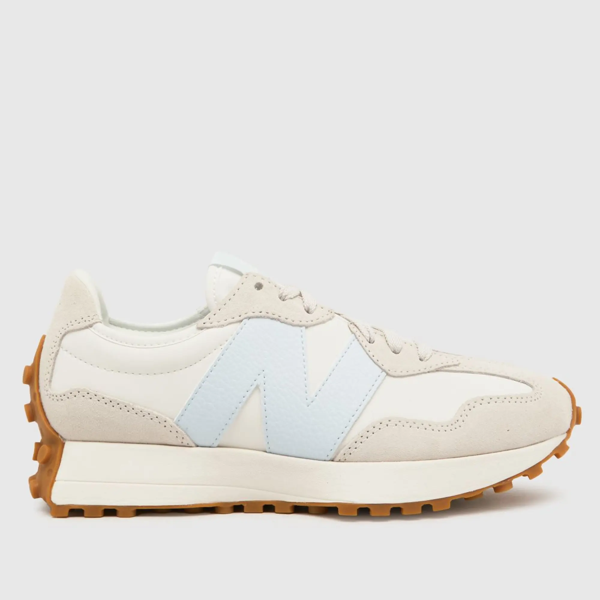 New Balance 327 trainers in white & blue