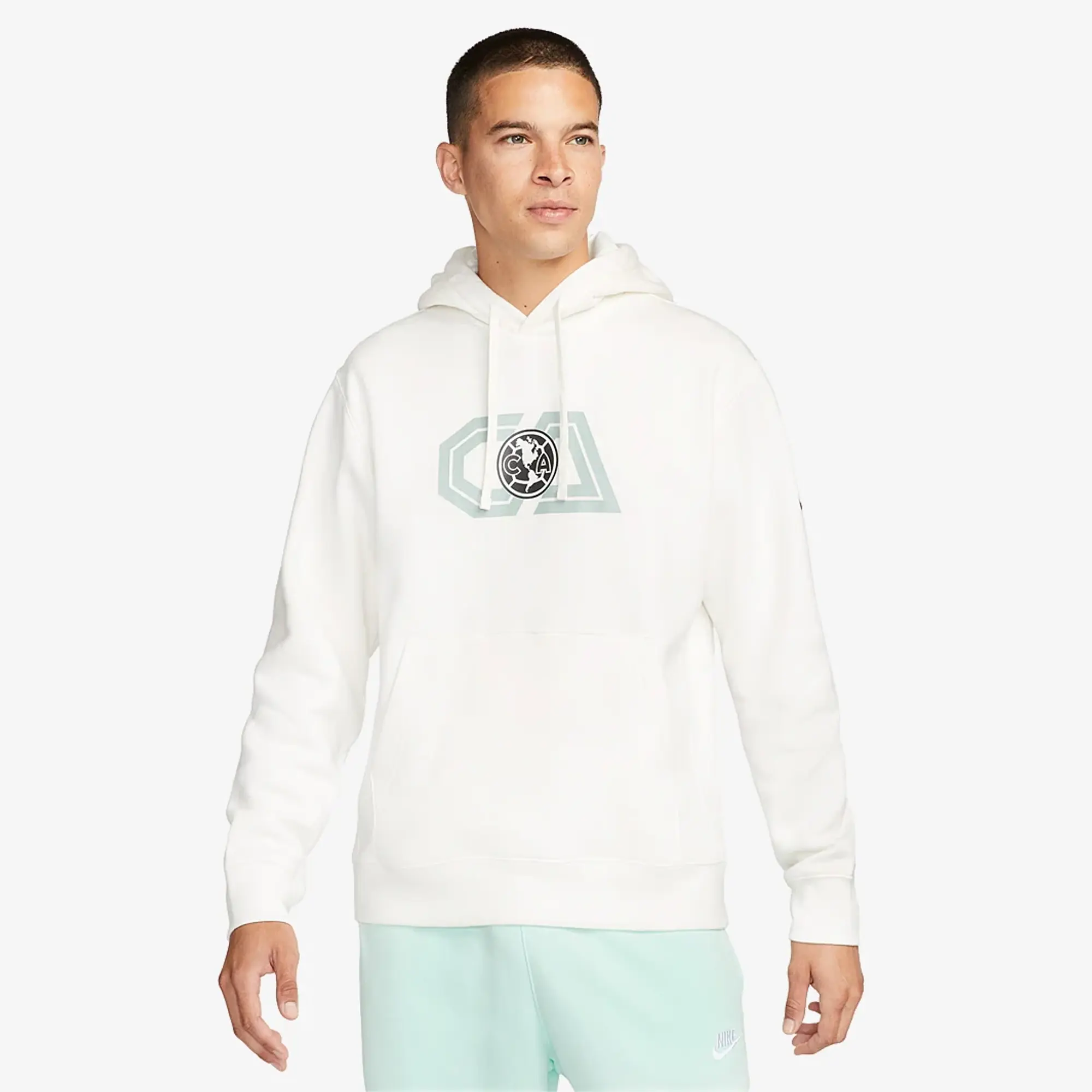 Nike Club America 22 23 NSW Club Hoodie Sail Black