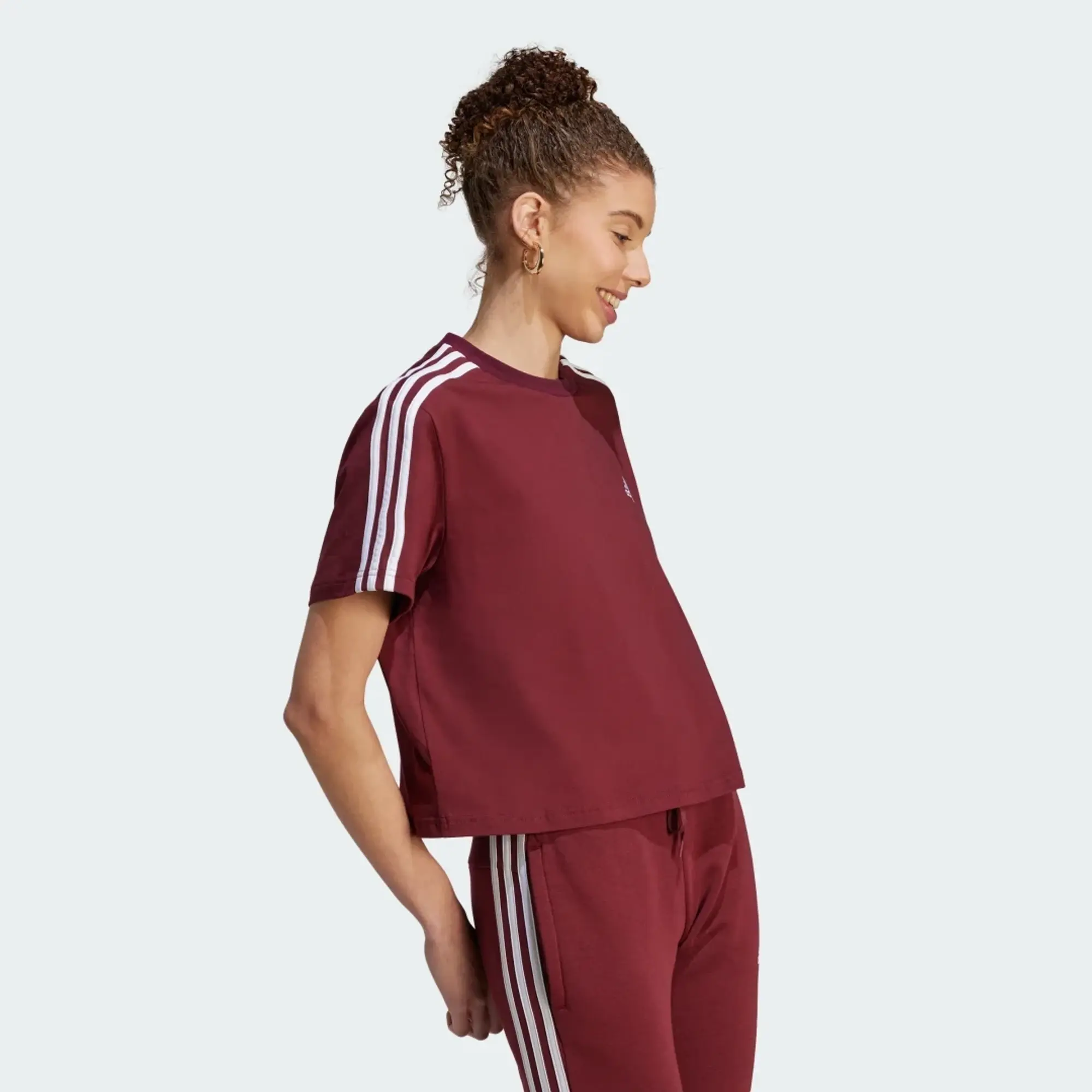 adidas Essentials 3-Stripes Single Jersey Crop Top