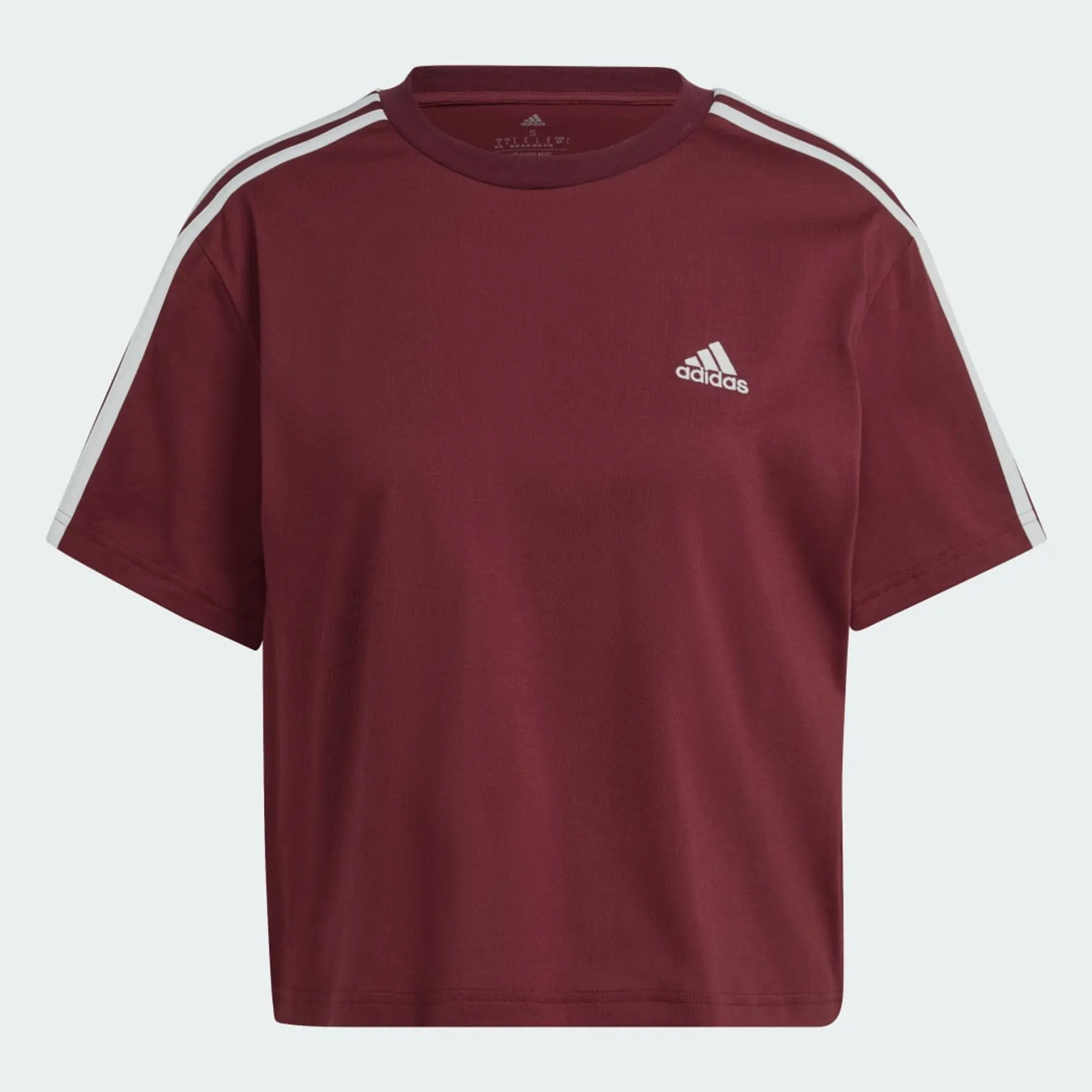 adidas Essentials 3-Stripes Single Jersey Crop Top