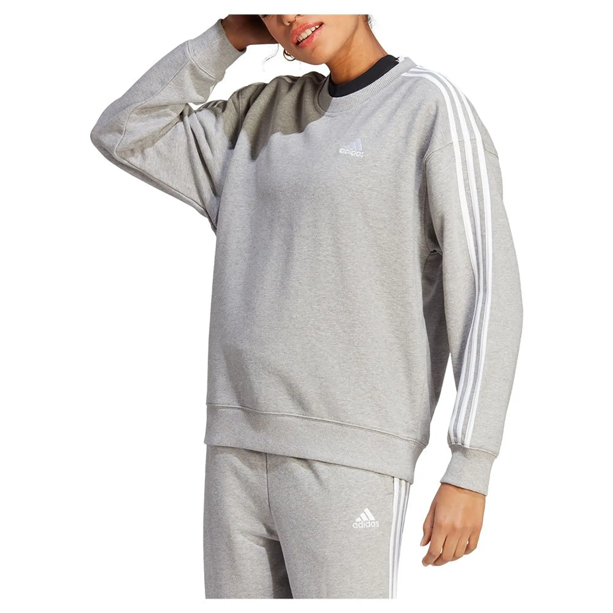 adidas Studio Lounge 3-Stripes Sweatshirt Wome - Pink