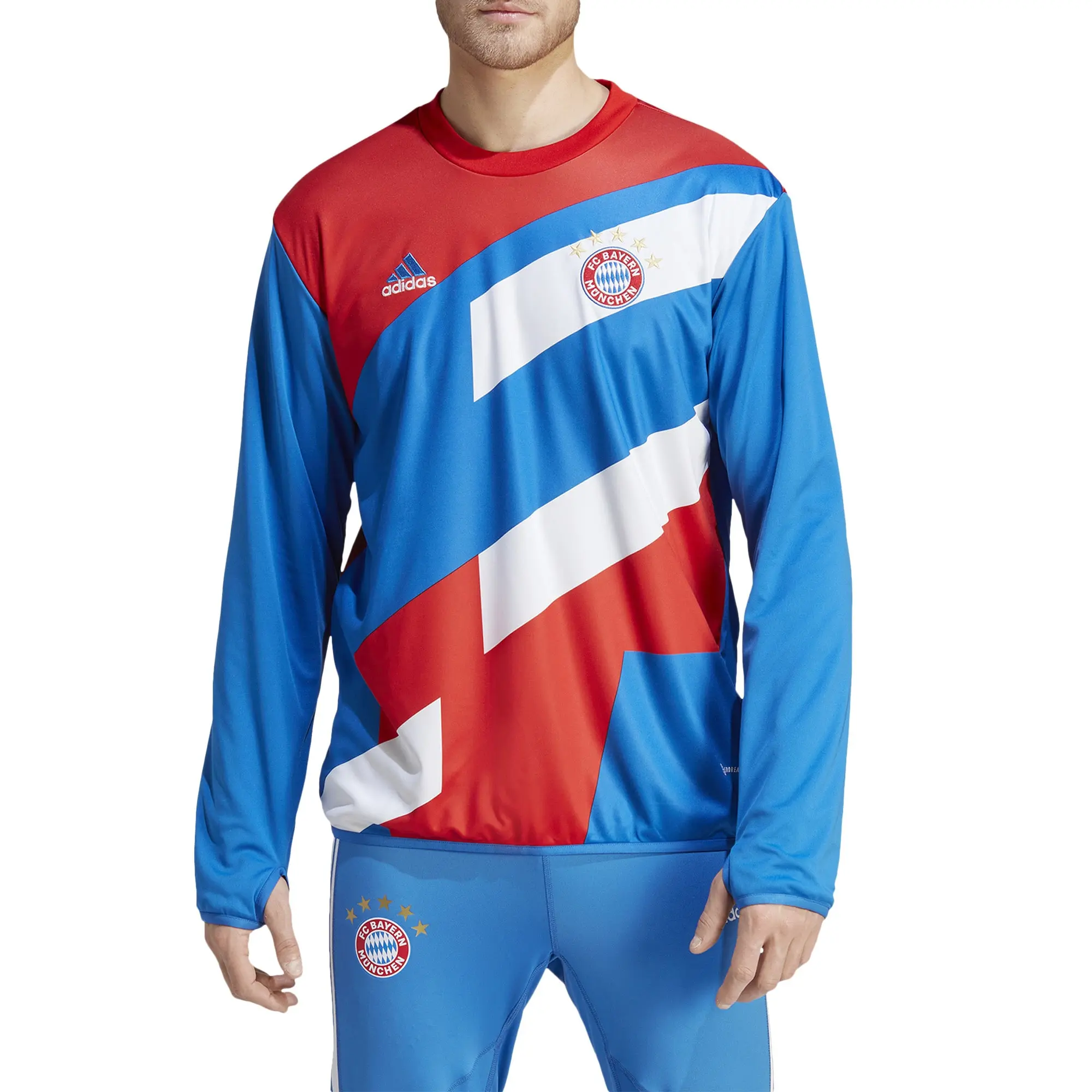 adidas Bayern Munich Mens SS Pre-Match Home Shirt 2022/23