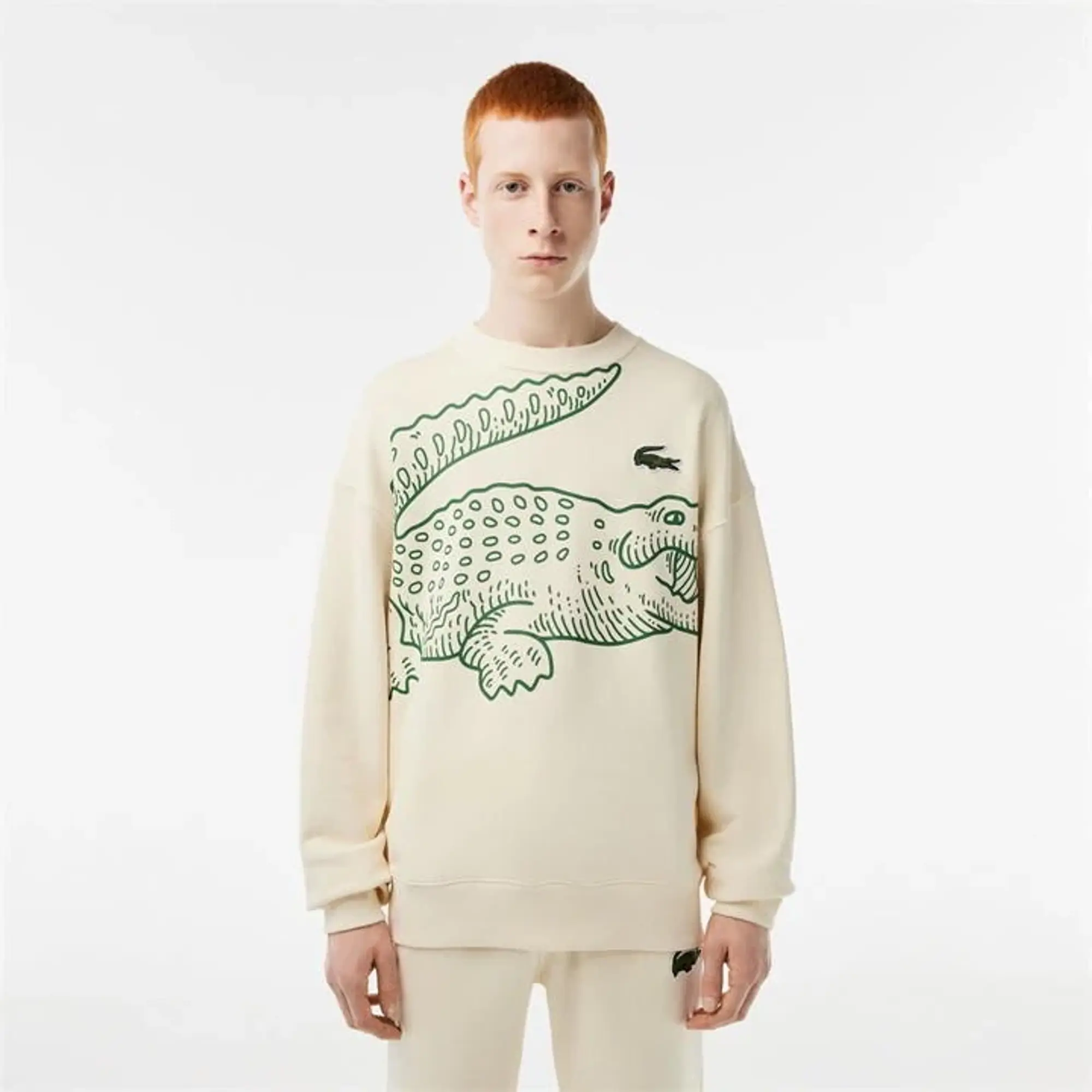 Lacoste Croc Print Organic Cotton Sweatshirt