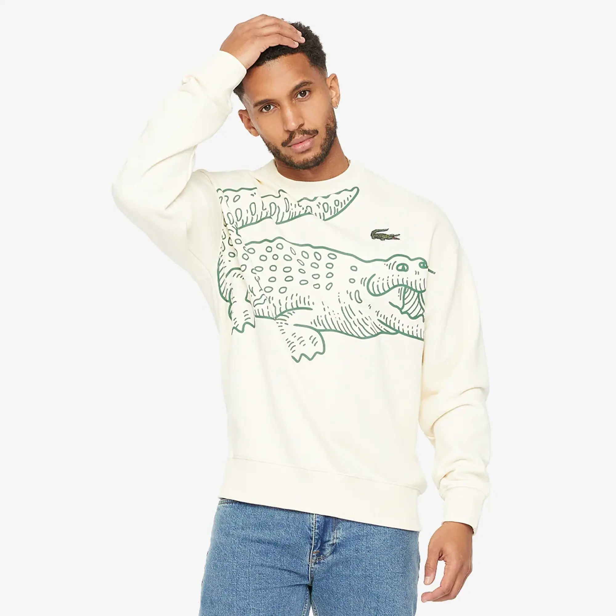 Lacoste Croc Print Organic Cotton Sweatshirt