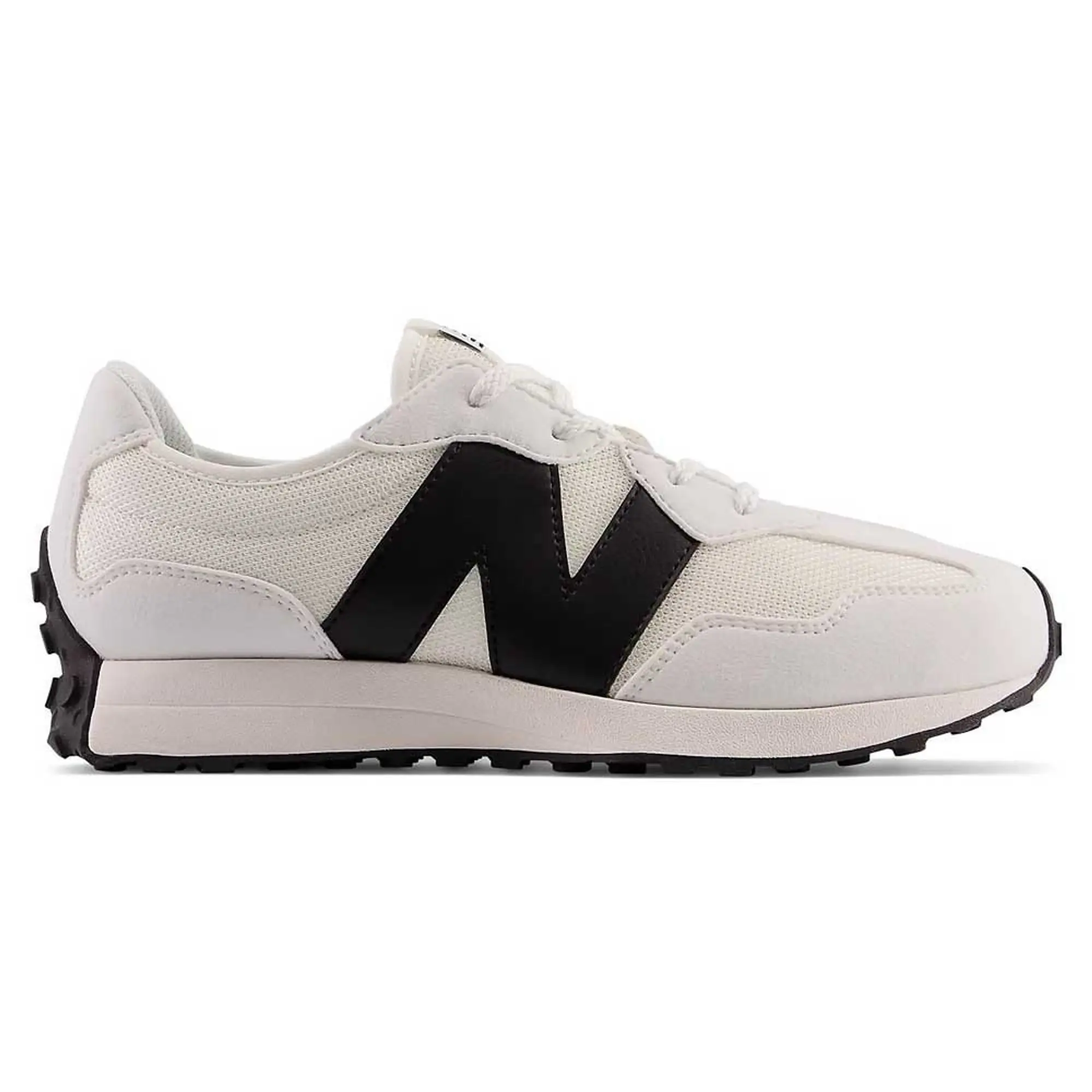 New Balance white & black 327 Youth trainers