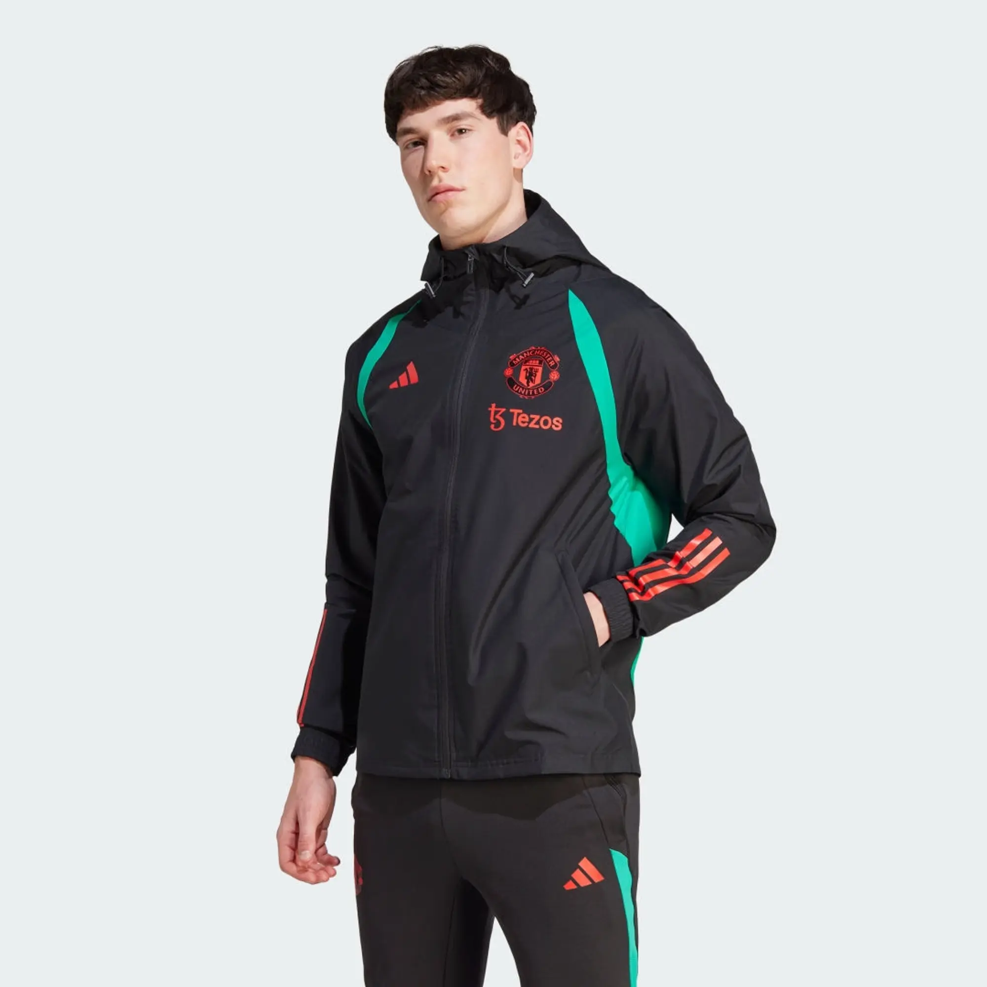 Manchester United adidas Training All-Weather Jacket - Black