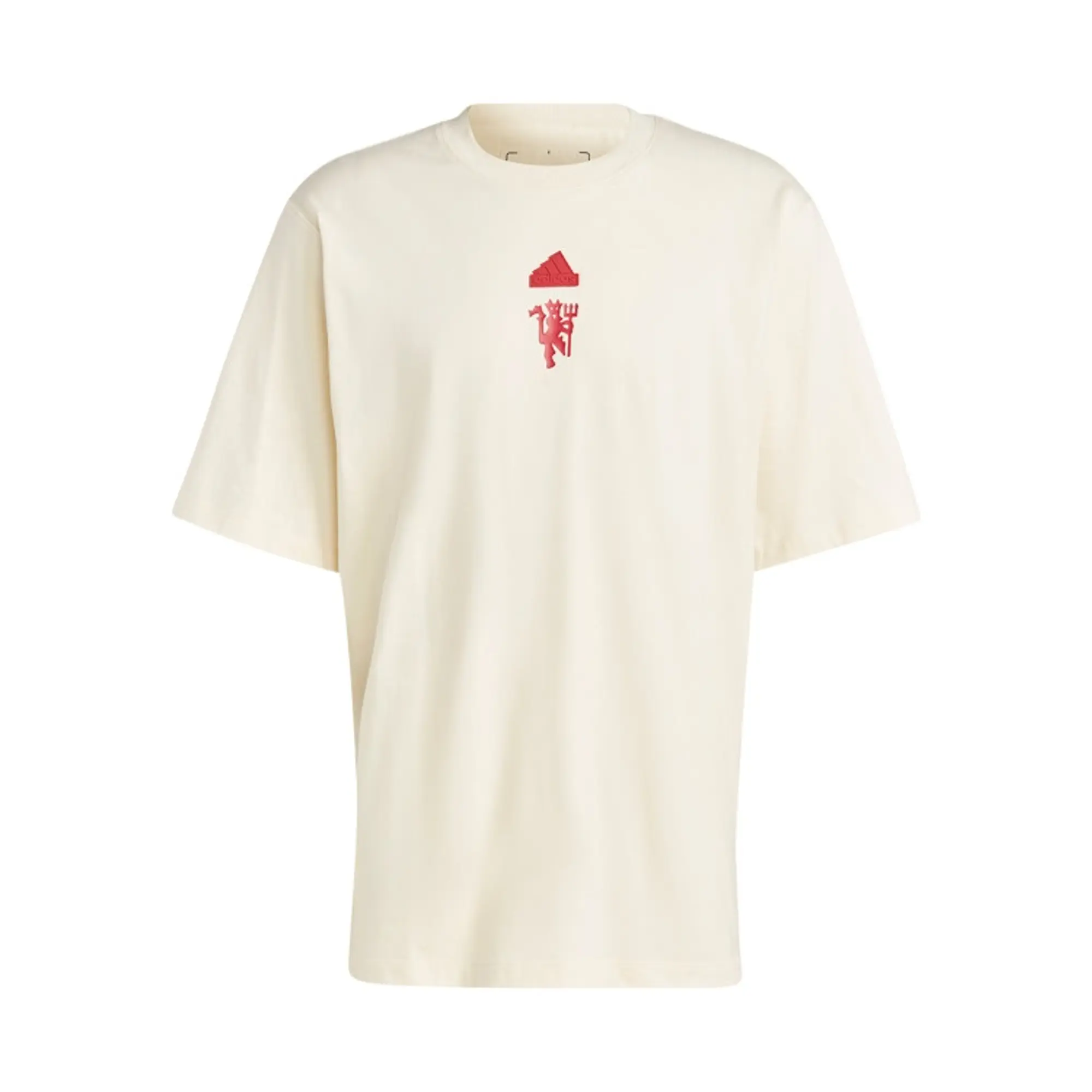 Manchester United adidas Lifestyler Heavy Cotton T-Shirt- White