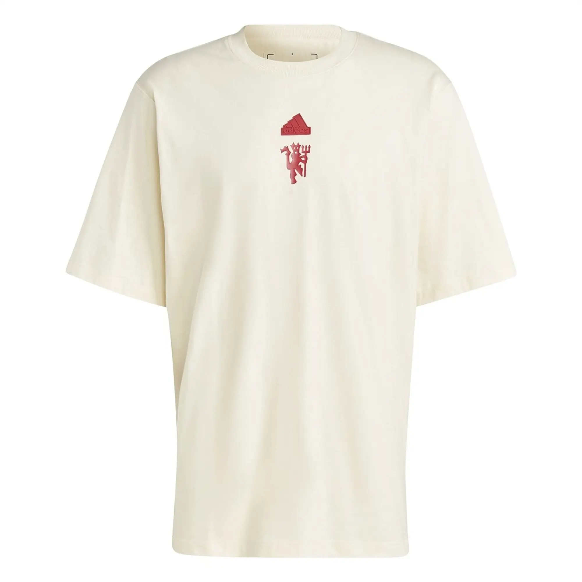 Manchester United adidas Lifestyler Heavy Cotton T-Shirt- White