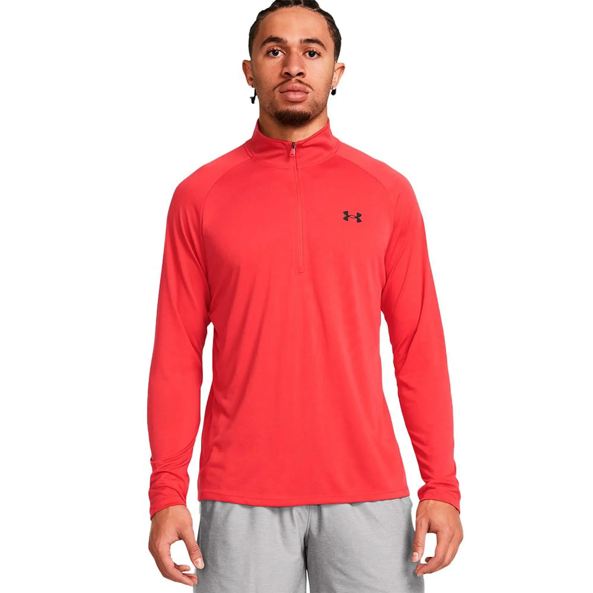 Under Armour Tech™ 2.0 Half Zip Long Sleeve T-shirt  - Orange