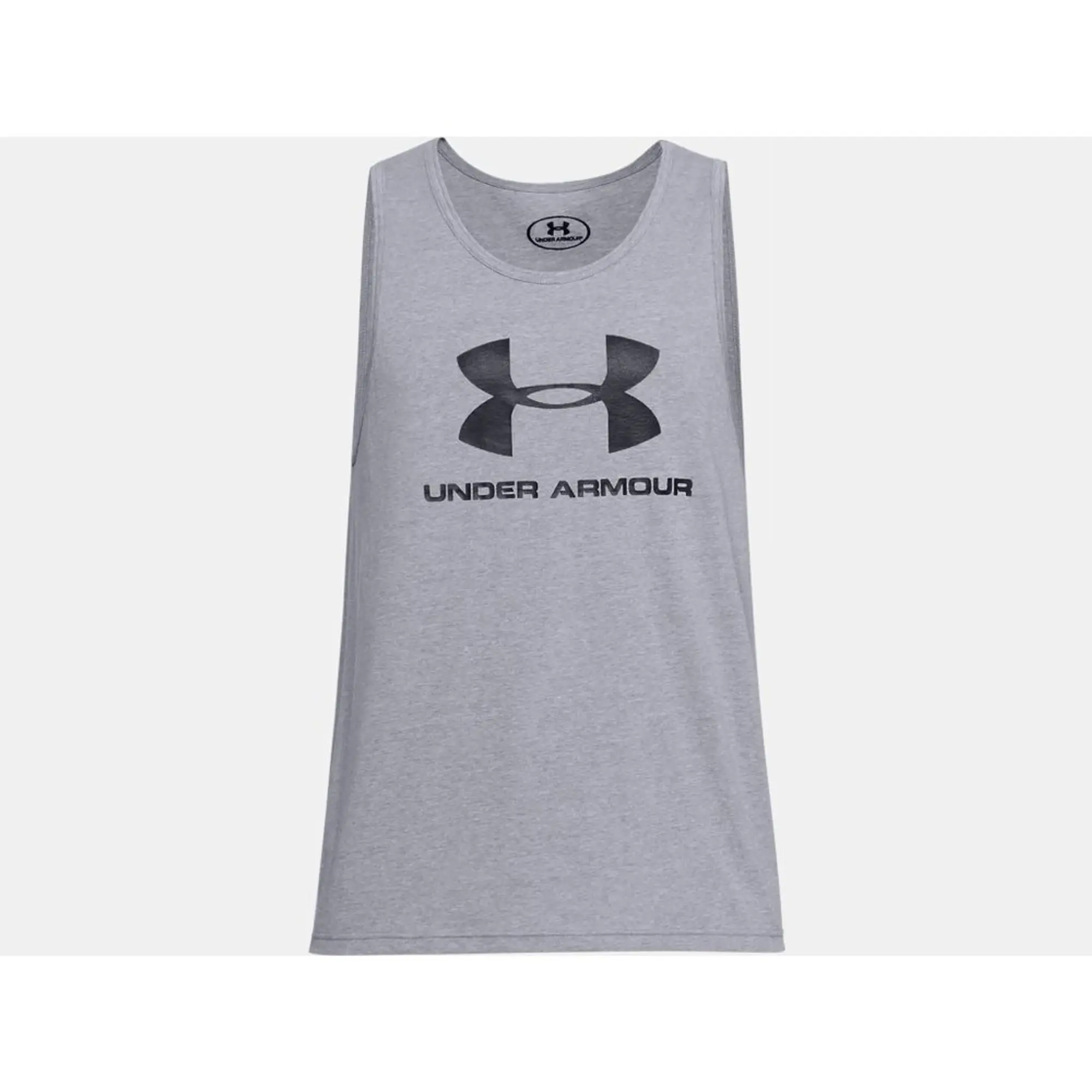 Men's  Under Armour  Logo Tank Steel Light Heather / Steel Light Heather / Black M