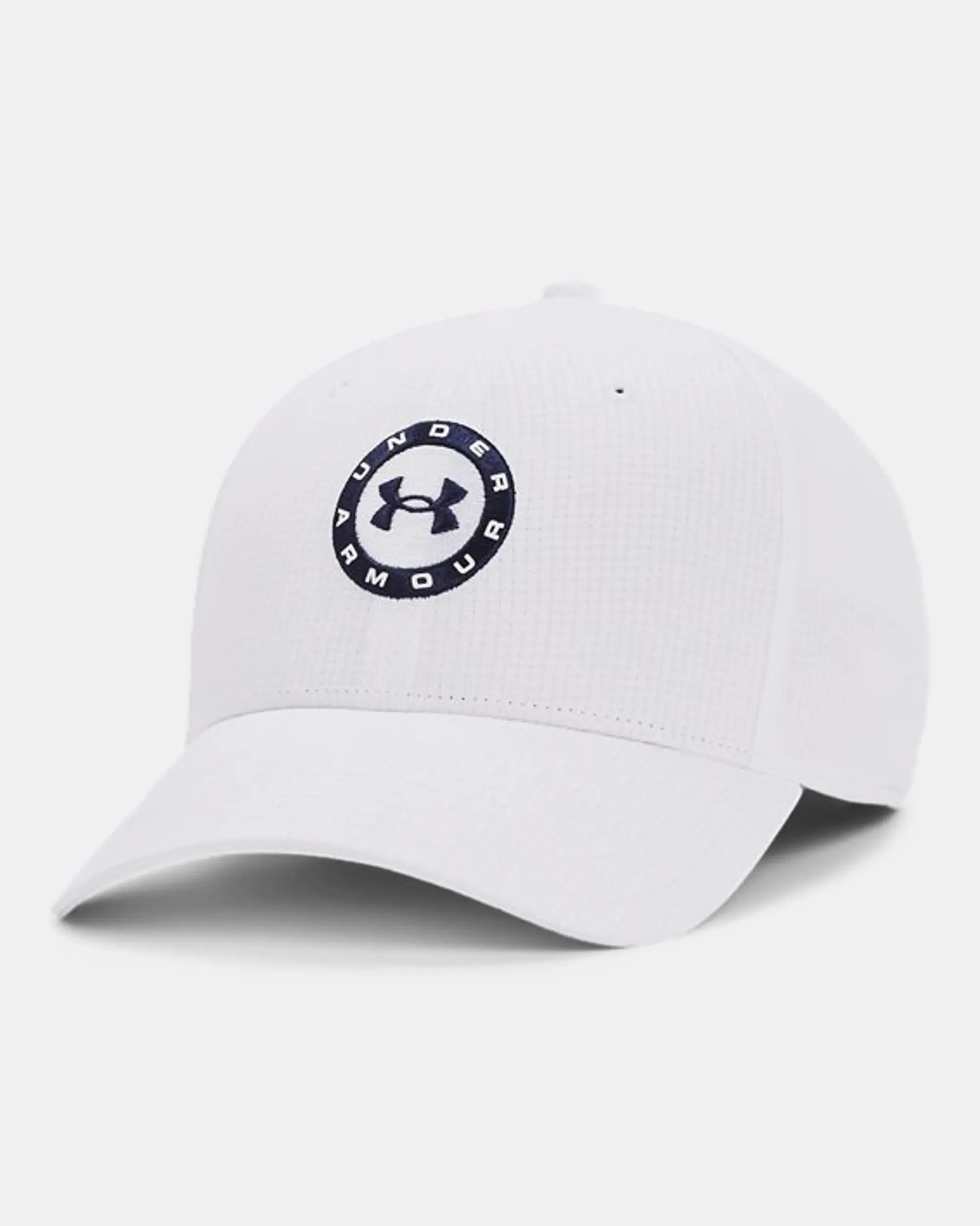 Men's  Under Armour  Jordan Spieth Tour Adjustable Hat White / Midnight Navy OSFM