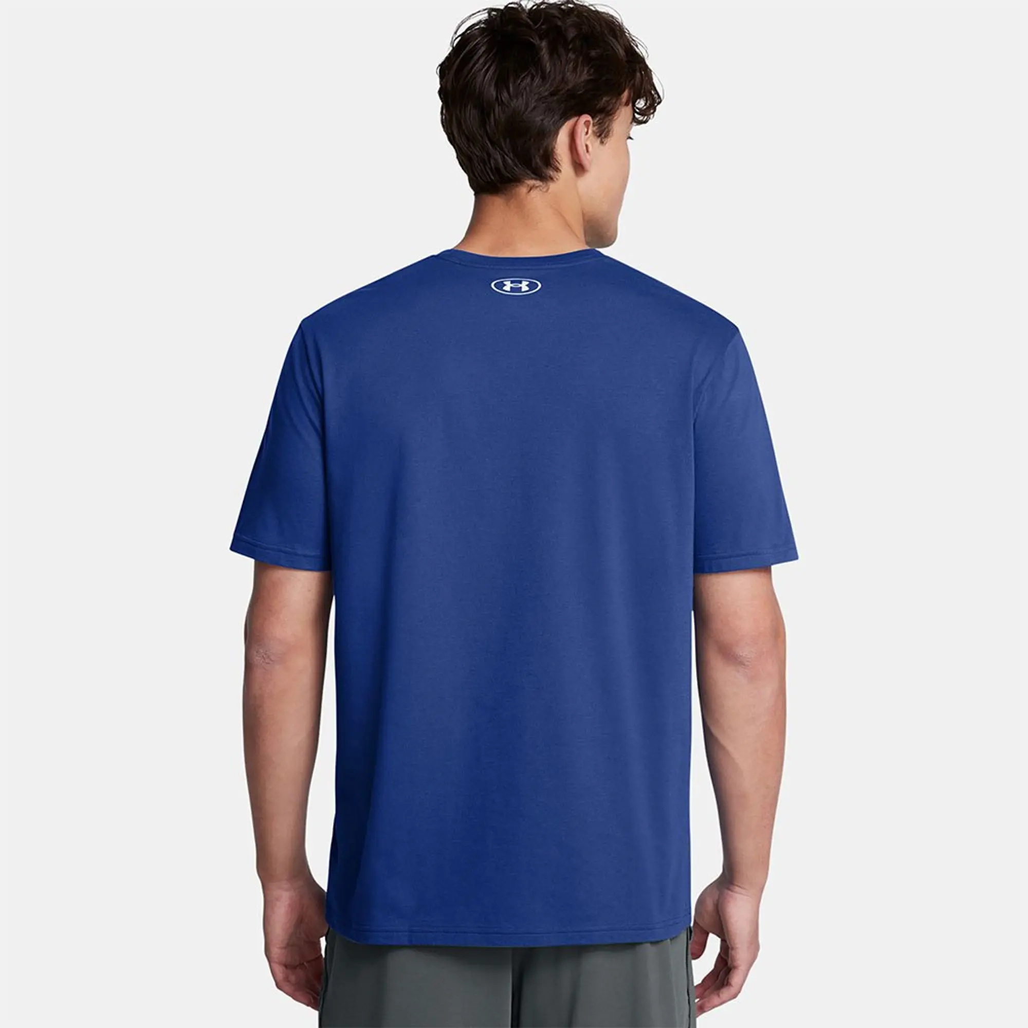 Men's  Under Armour  ABC Camo Boxed Logo Short Sleeve Tech Blue / White XS