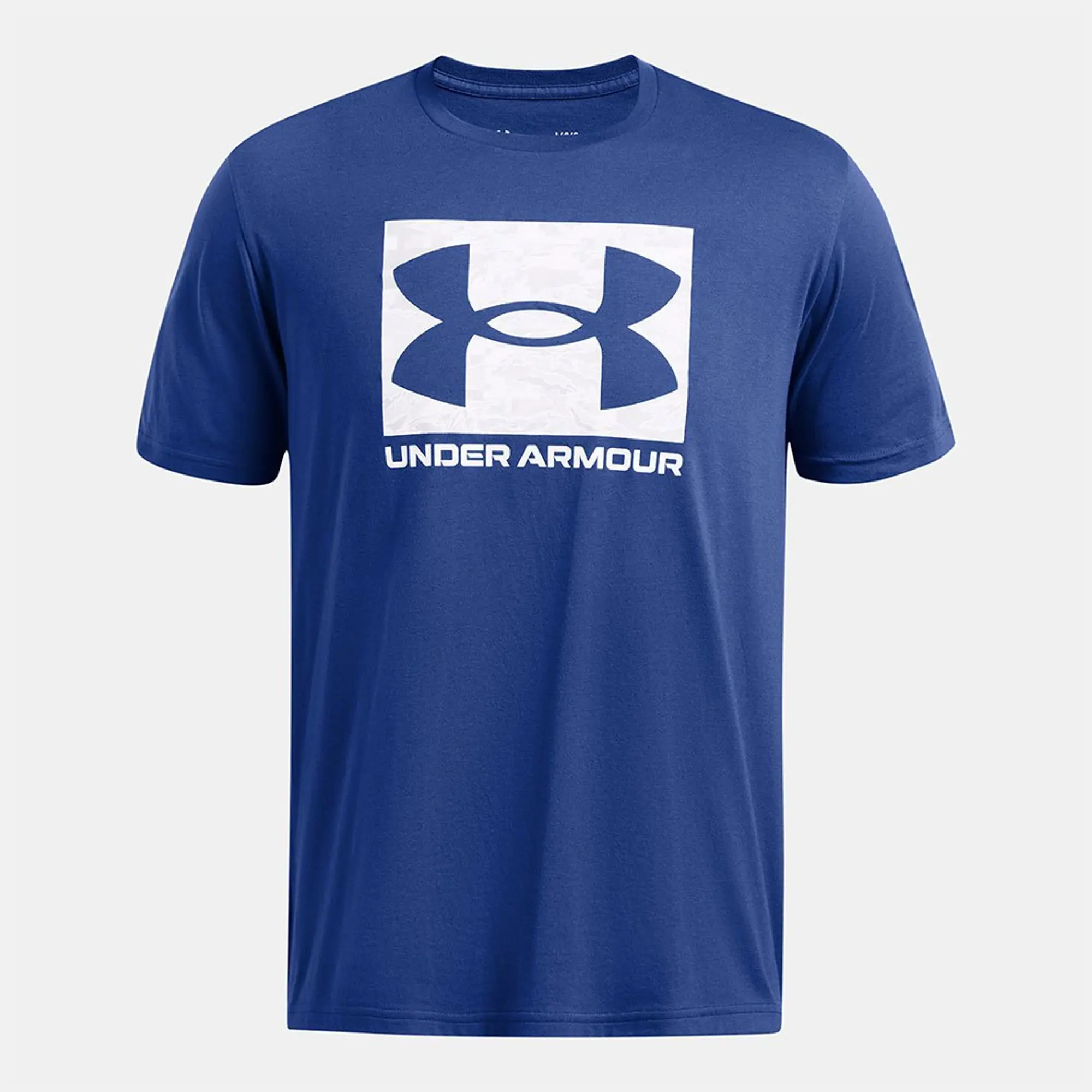 Men's  Under Armour  ABC Camo Boxed Logo Short Sleeve Tech Blue / White XS