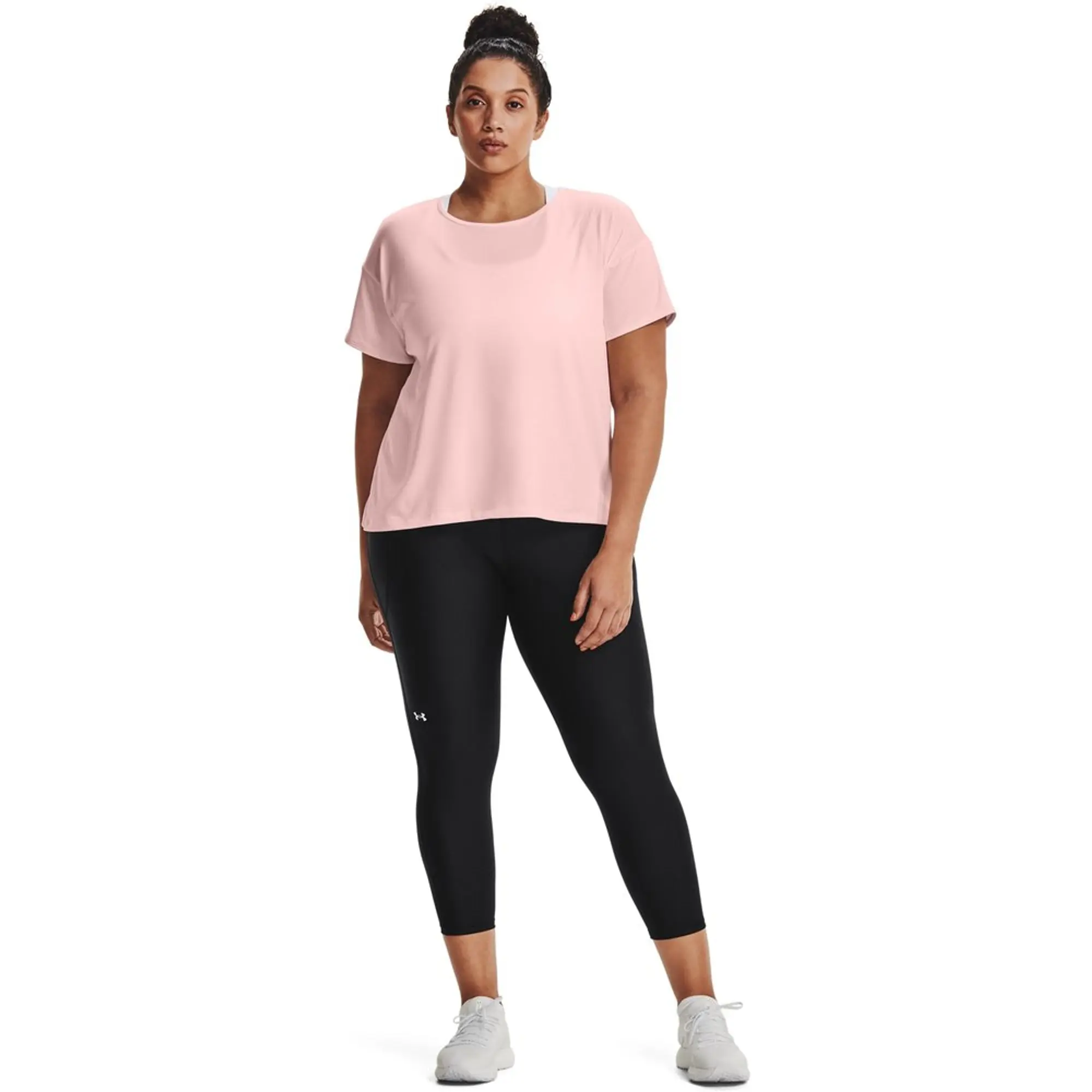 Women's  Under Armour  Tech Ankle Leggings Black / White 3X