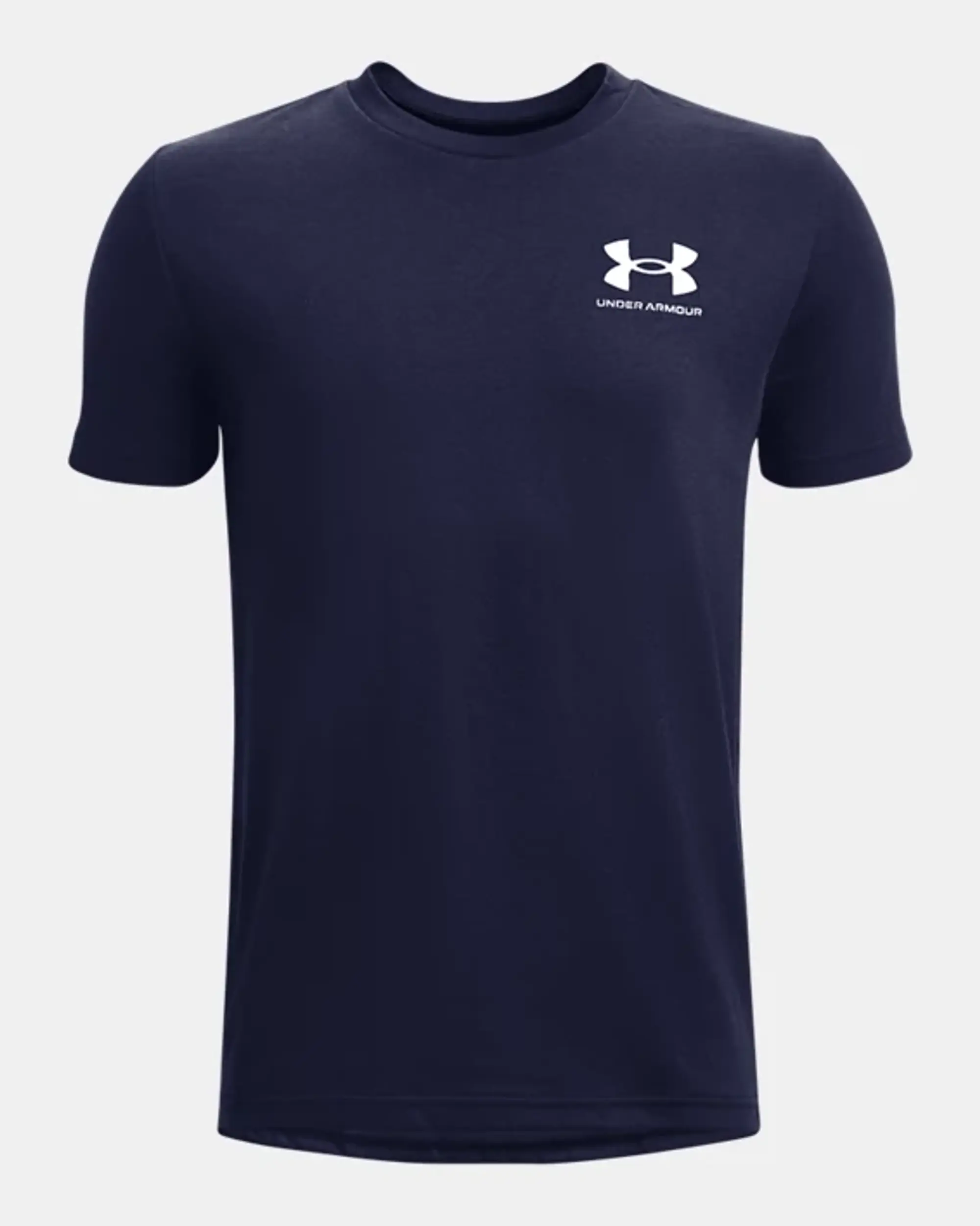 Boys'  Under Armour  Left Chest Logo Short Sleeve Midnight Navy / Pitch Gray YMD (54 - 59 in)
