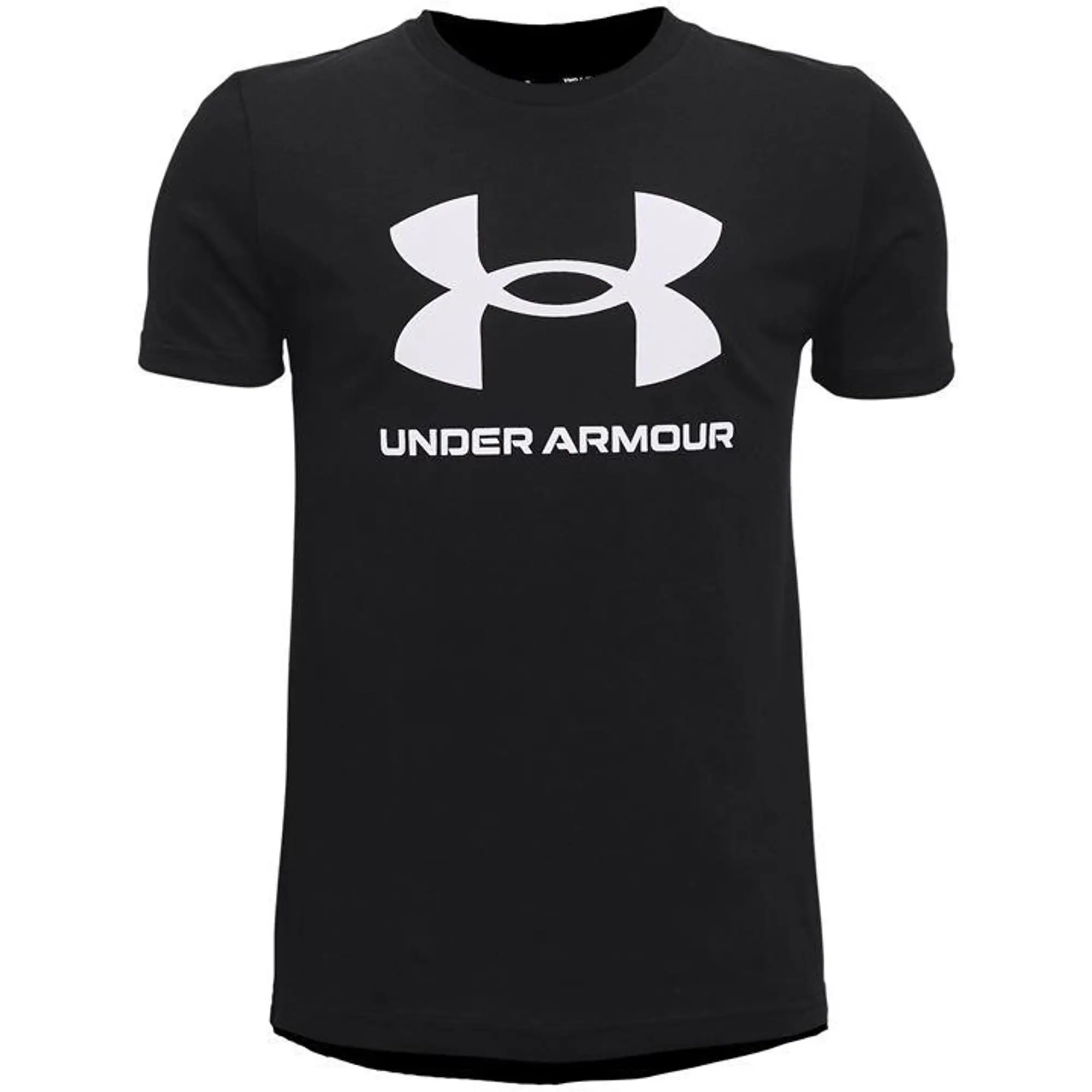 Boys'  Under Armour  Logo Short Sleeve Black / White YXL (63 - 67 in)